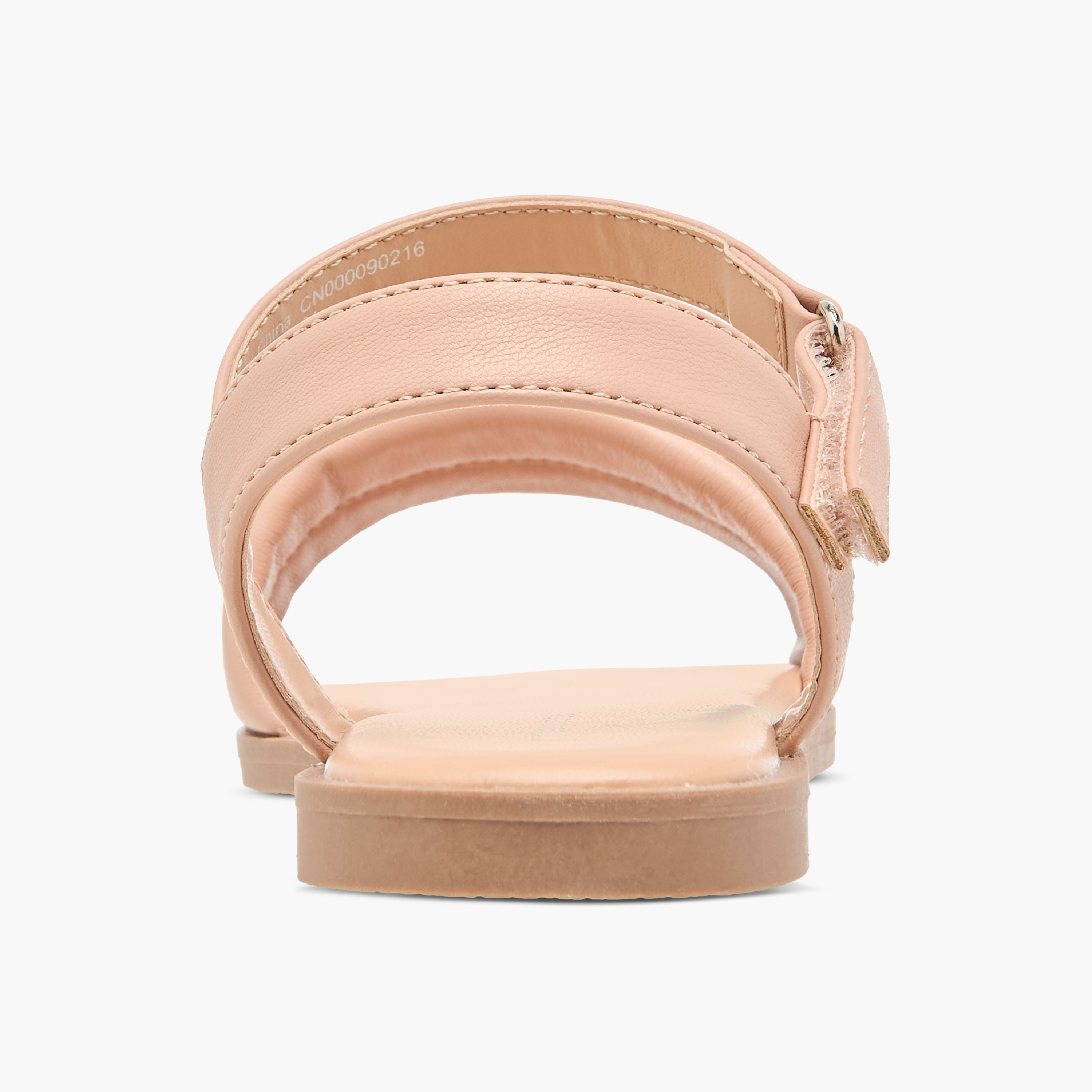 Flora Bella Solid Sandals with Hook and Loop Closure-girls-shoes-sandals-image-4