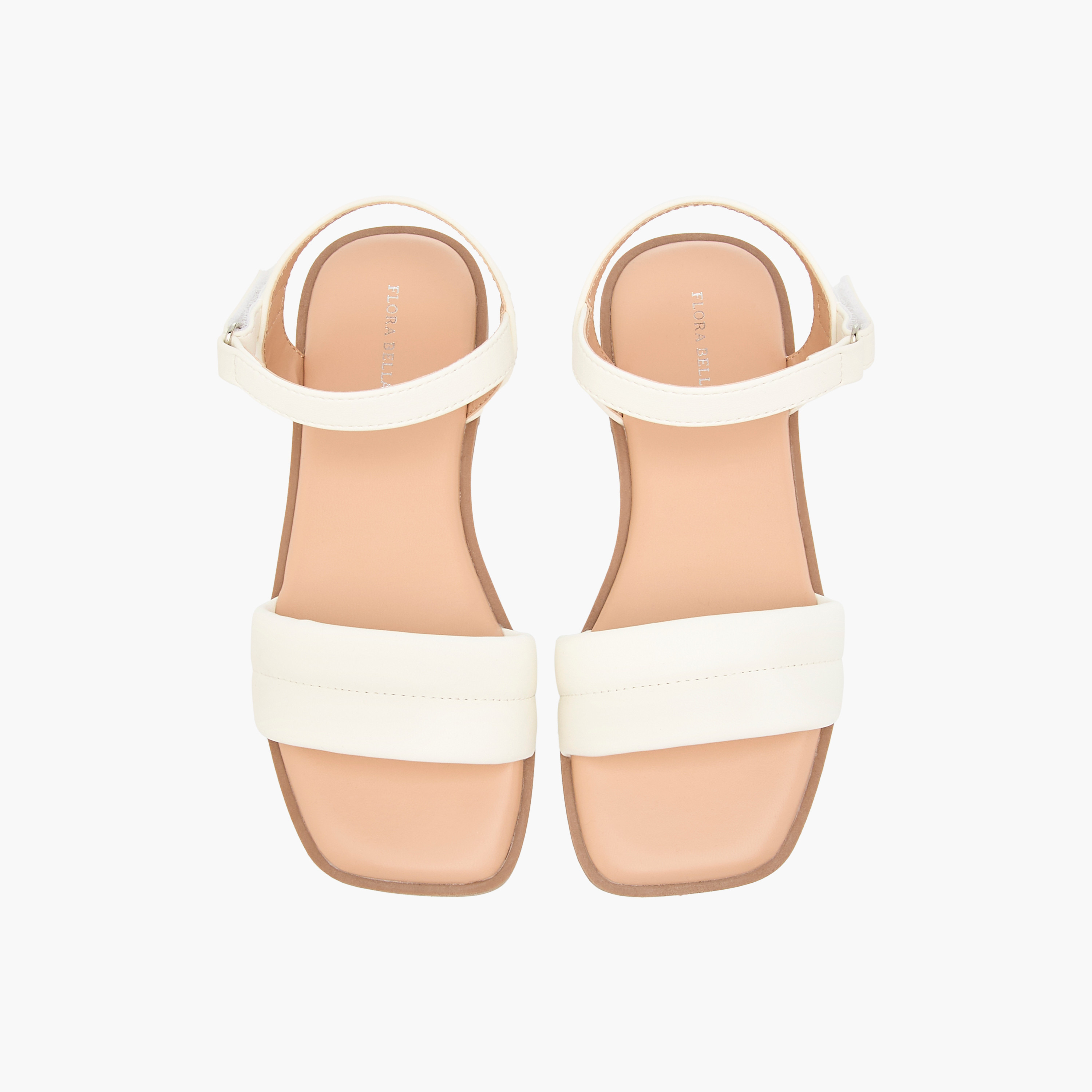 Flora Bella Solid Sandals with Hook and Loop Closure-girls-shoes-sandals-image-1