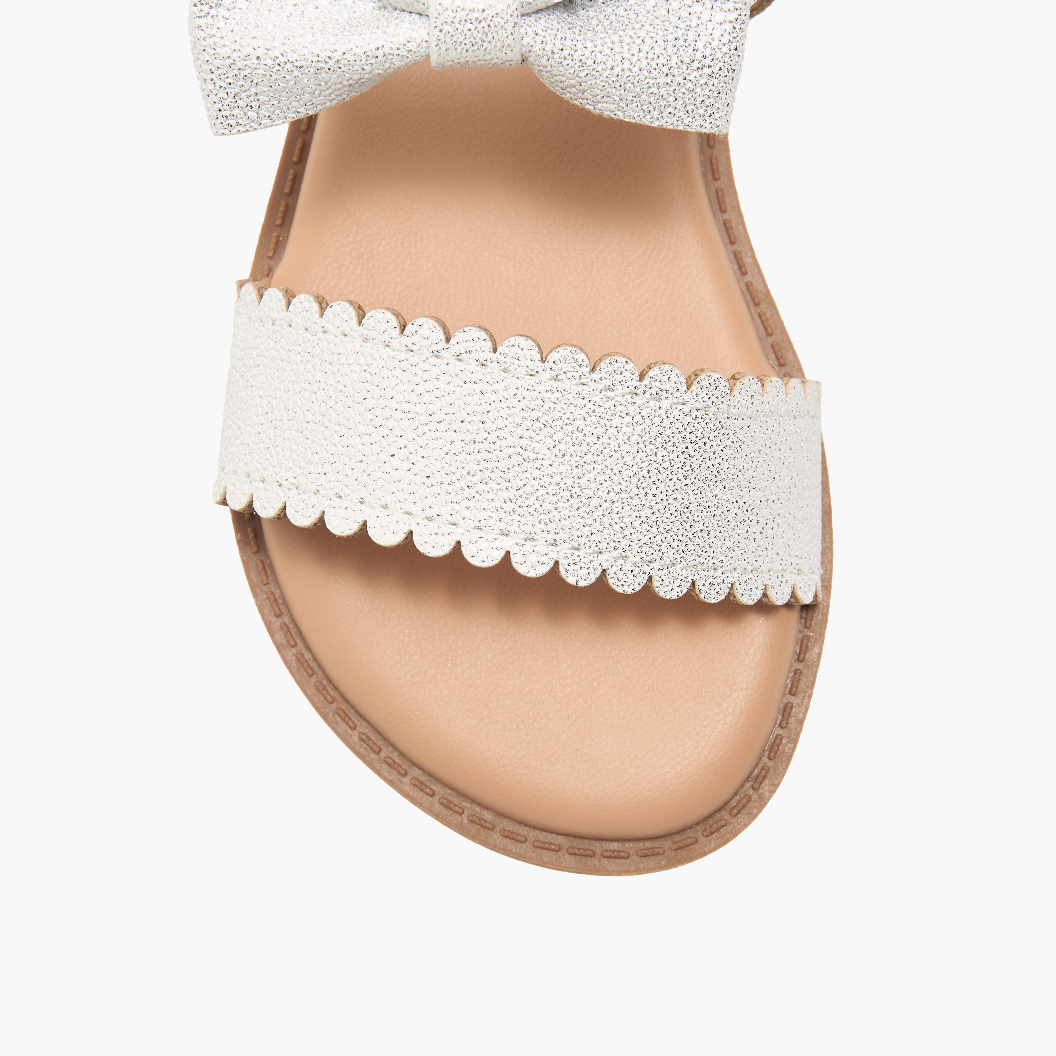 Flora Bella Bow Detail Sandals with Hook and Loop Closure-girls-shoes-sandals-image-3