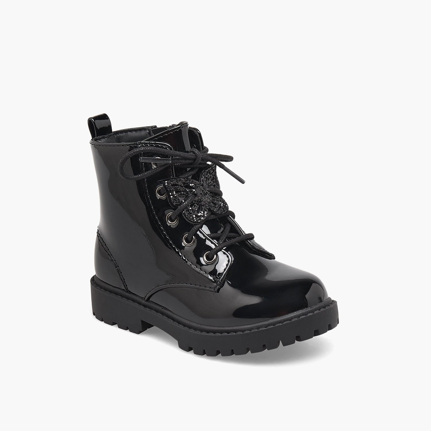 Juniors Girls Embellished Lace-Up Ankle Boots-girls-shoes-boots-image-2