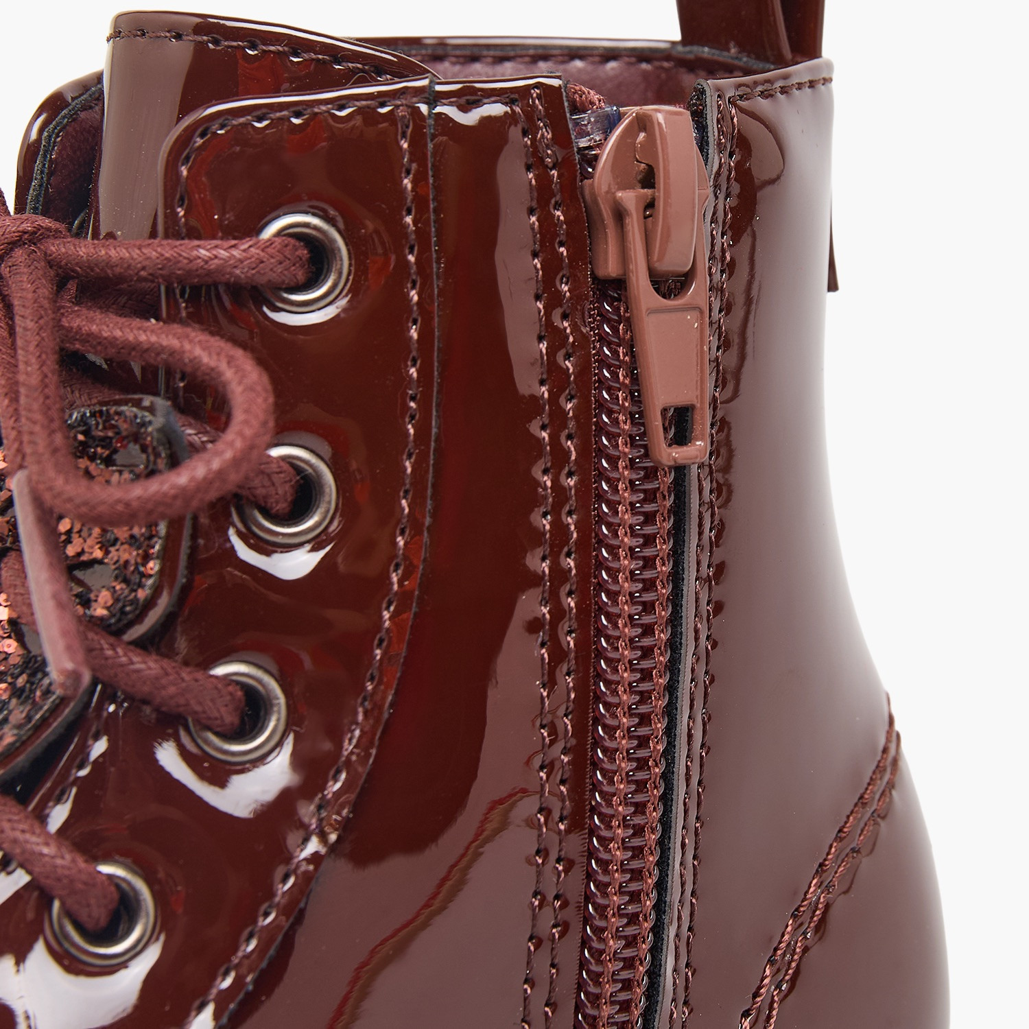 Juniors Girls Embellished Lace-Up Ankle Boots-girls-shoes-boots-image-5