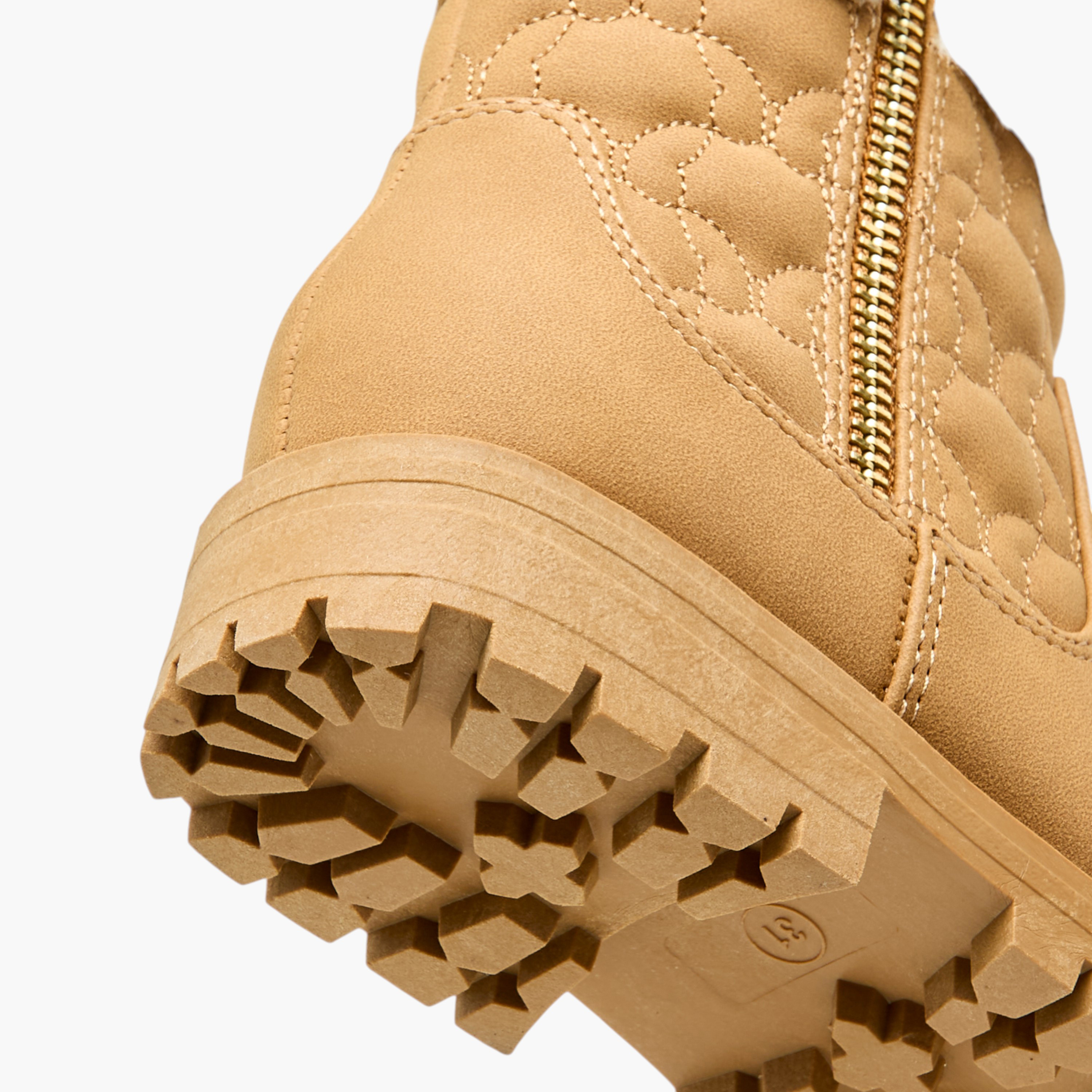 Little Missy Quilted Ankle Boots with Faux Fur and Zip Closure-girls-shoes-boots-image-5