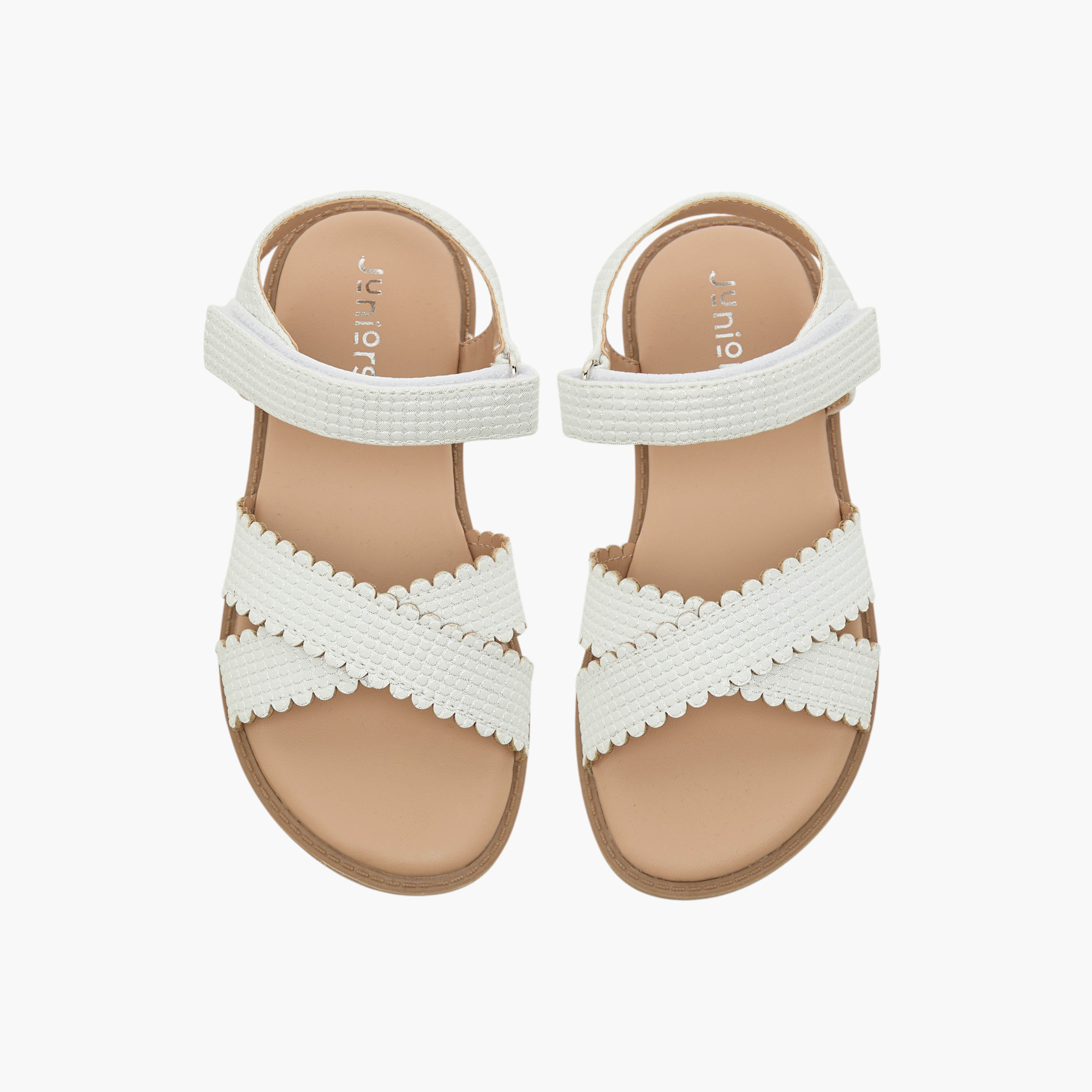 صندل بأحزمة متقاطعة وشريط إغلاق لاصق من جونيورز-girls-shoes-sandals-image-5