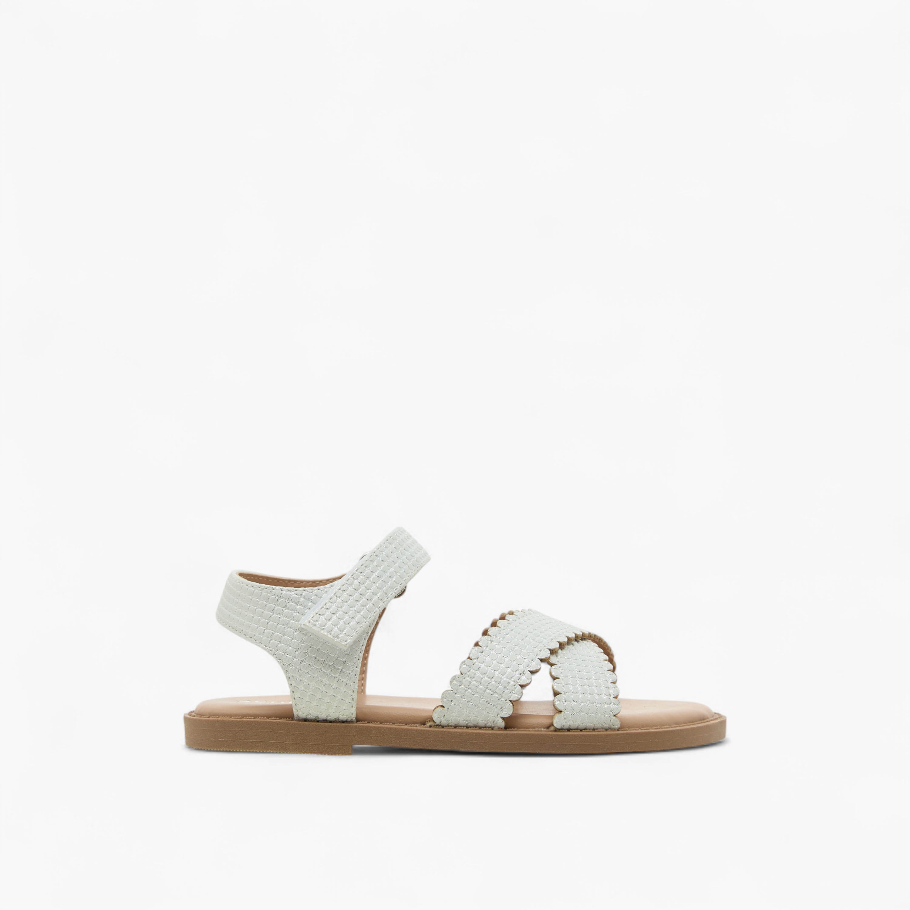 صندل بأحزمة متقاطعة وشريط إغلاق لاصق من جونيورز-girls-shoes-sandals-image-6