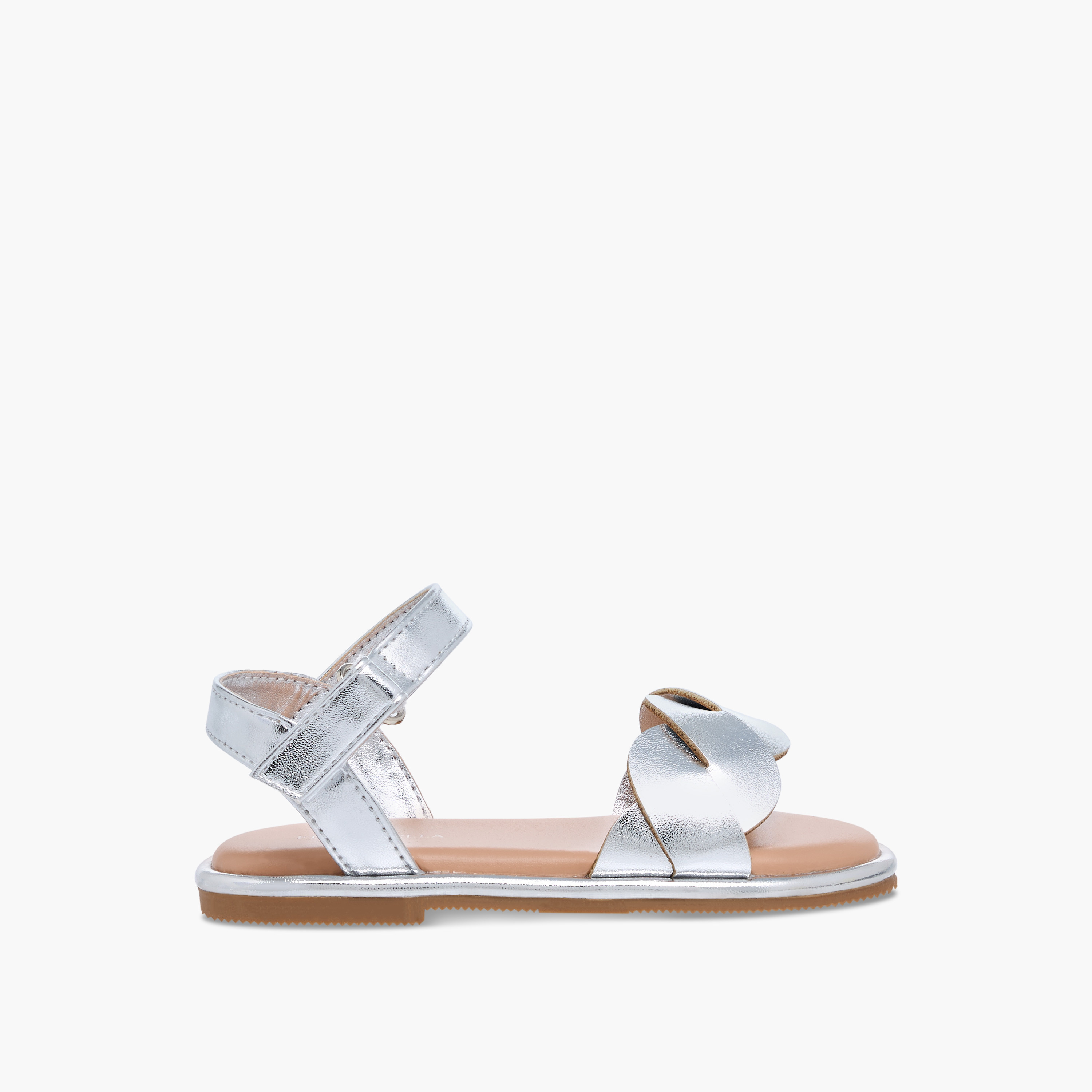 Flora Bella Strap Detail Sandals with Hook and Loop Closure-girls-shoes-sandals-image-2