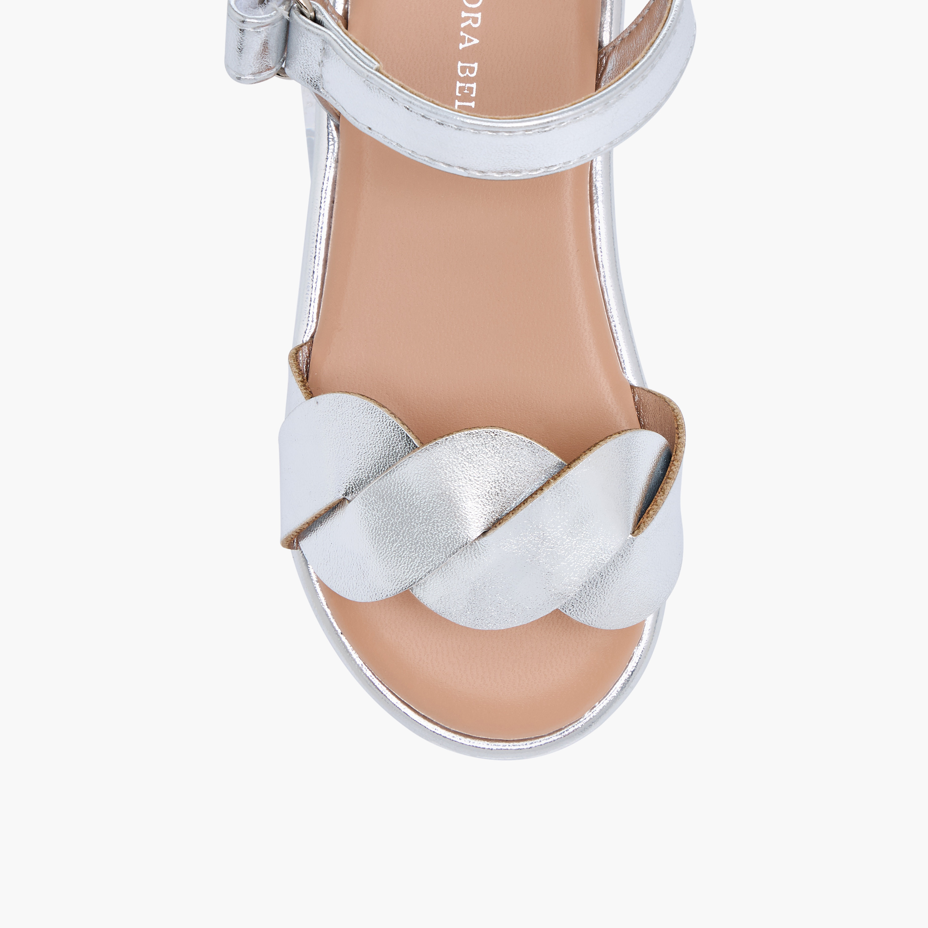 Flora Bella Strap Detail Sandals with Hook and Loop Closure-girls-shoes-sandals-image-3