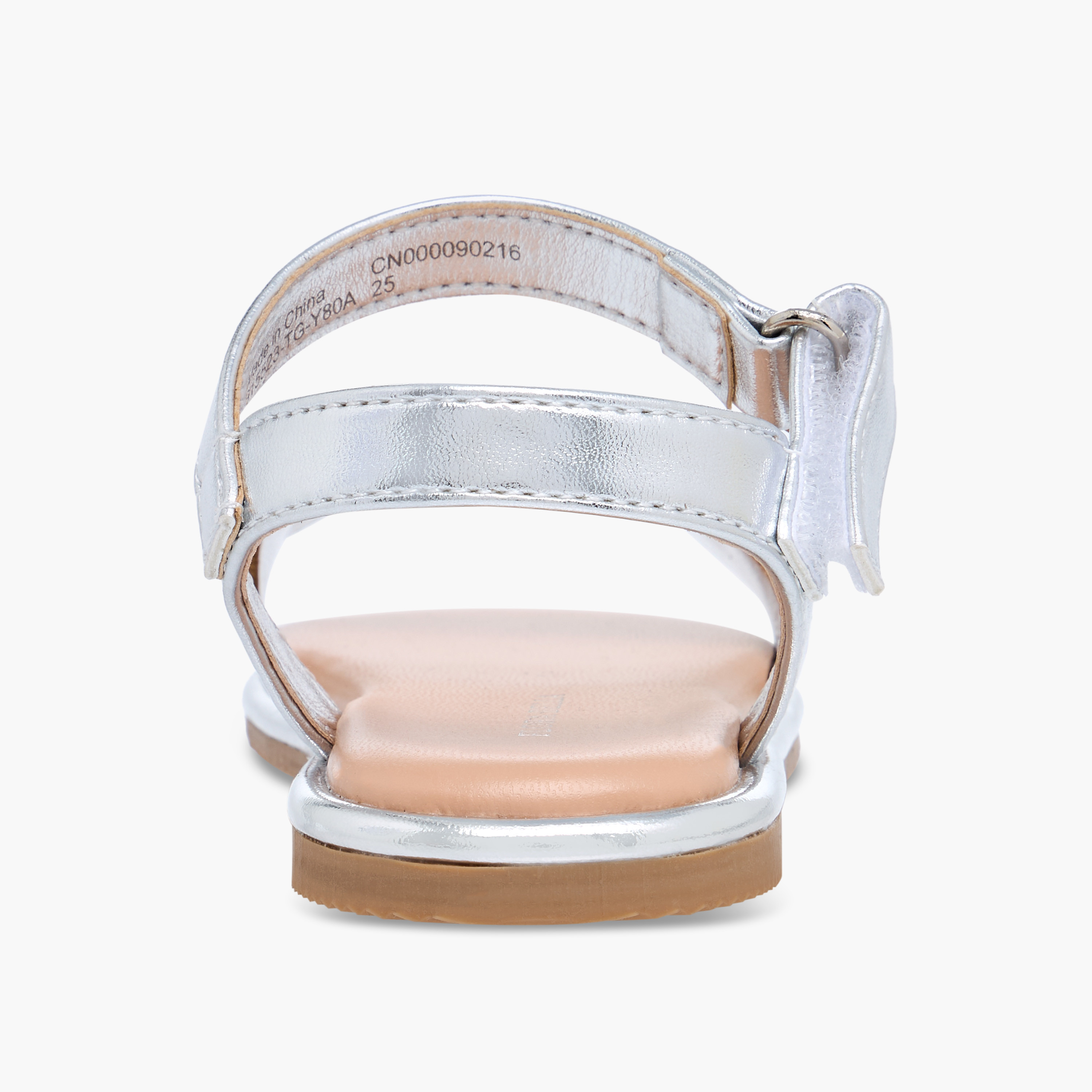Flora Bella Strap Detail Sandals with Hook and Loop Closure-girls-shoes-sandals-image-4