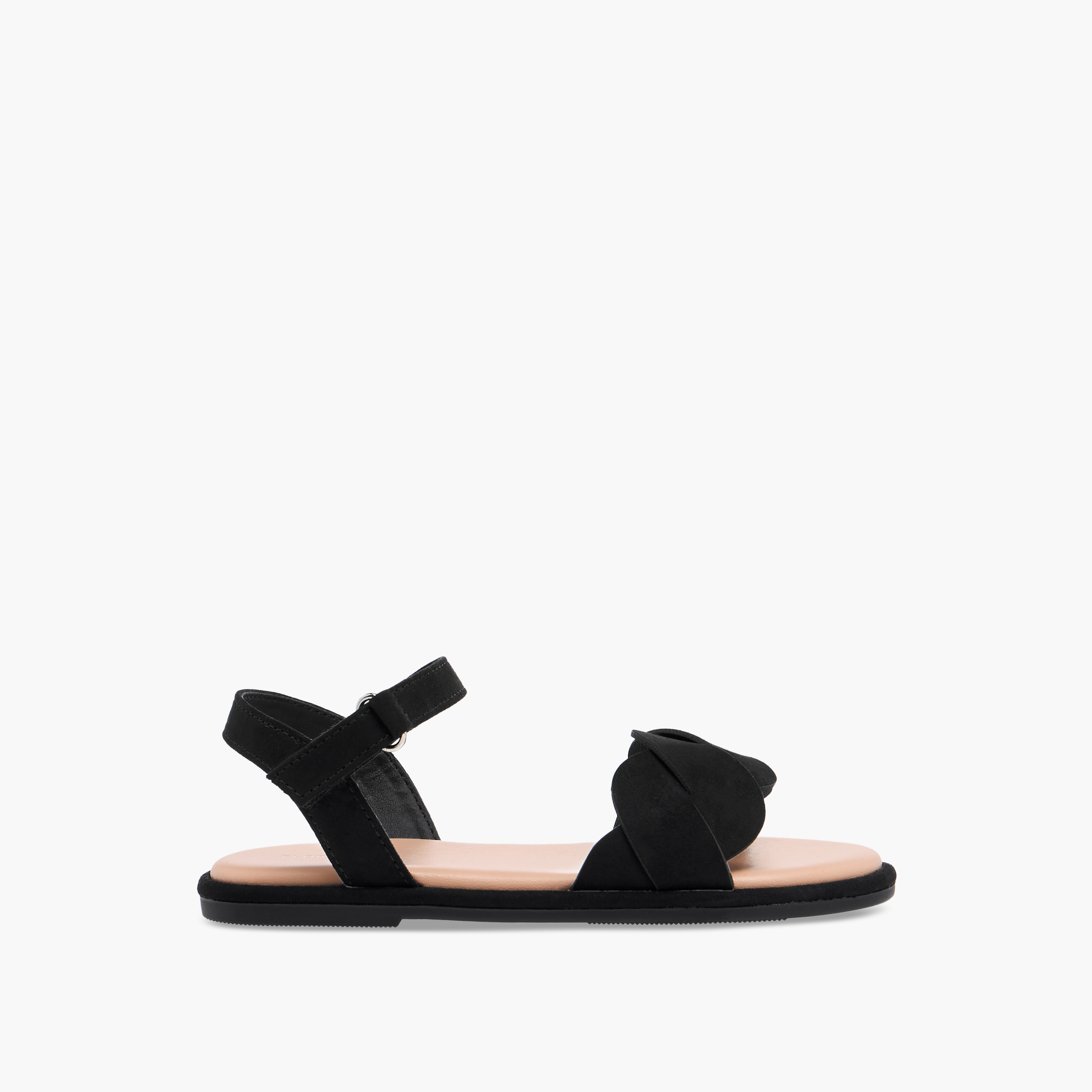 Flora Bella Strap Detail Sandals with Hook and Loop Closure-girls-shoes-sandals-image-2