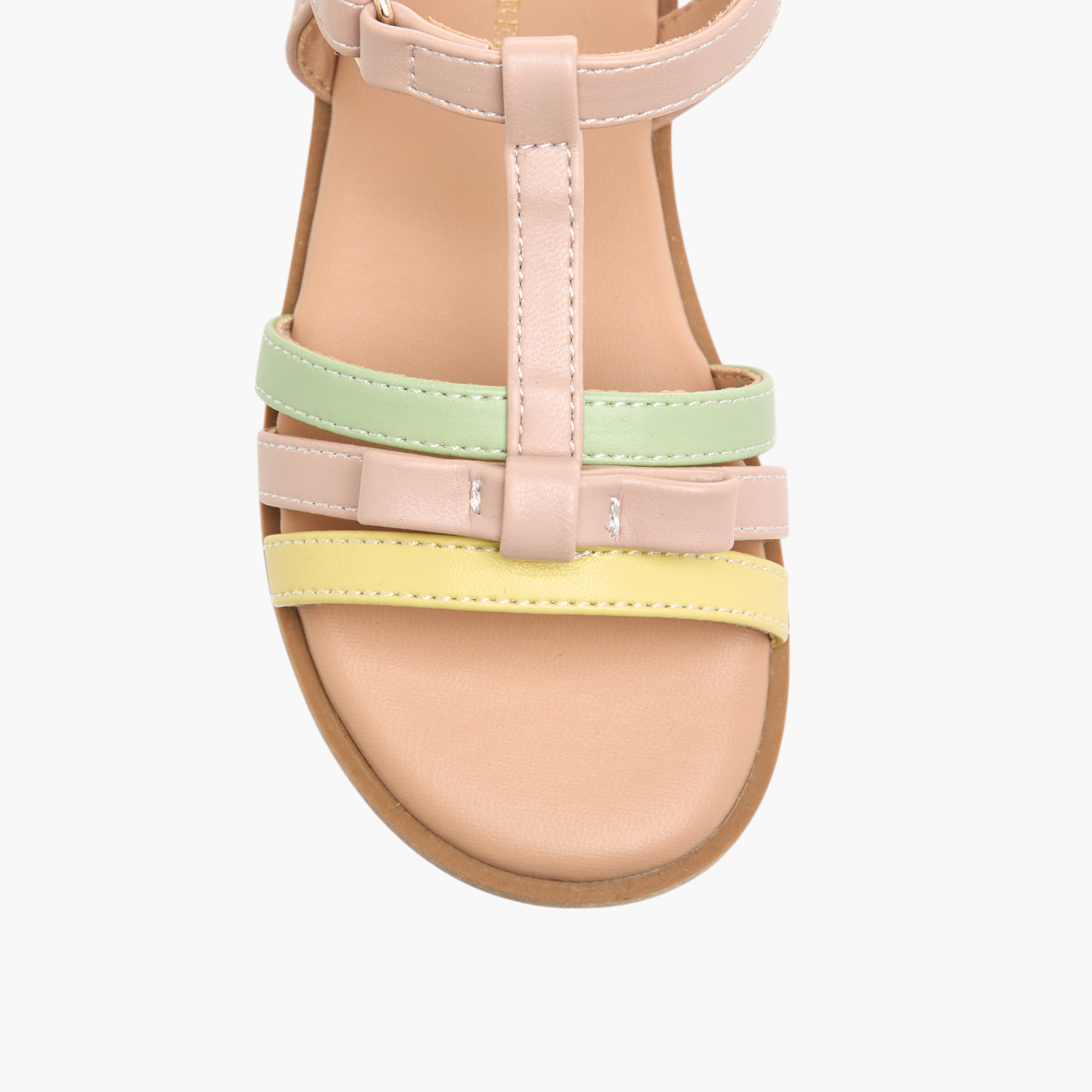 Flora Bella Bow Accent Sandals with Hook and Loop Closure-girls-shoes-sandals-image-3