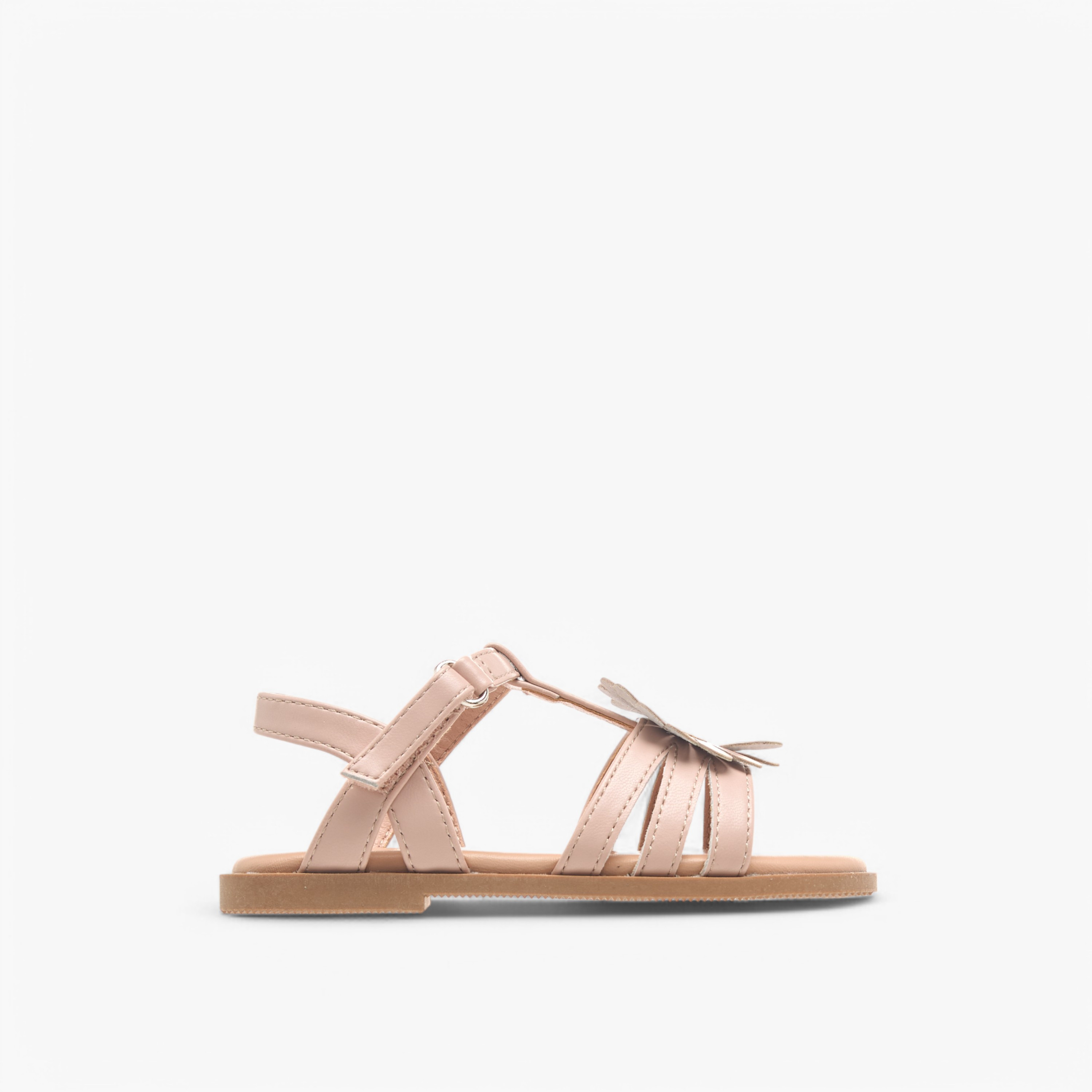 Flora Bella Applique Detail Sandals with Hook and Loop Closure-girls-shoes-sandals-image-2
