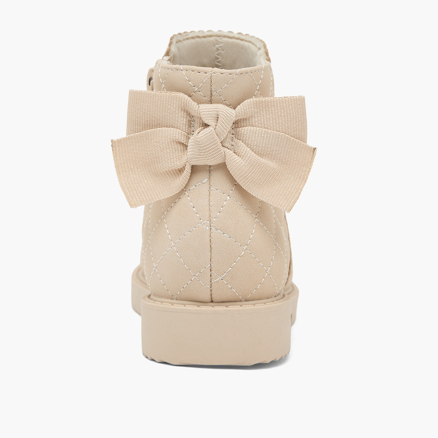 Flora Bella Girls Quilted Bow Accent Ankle Boots-girls-shoes-boots-image-5