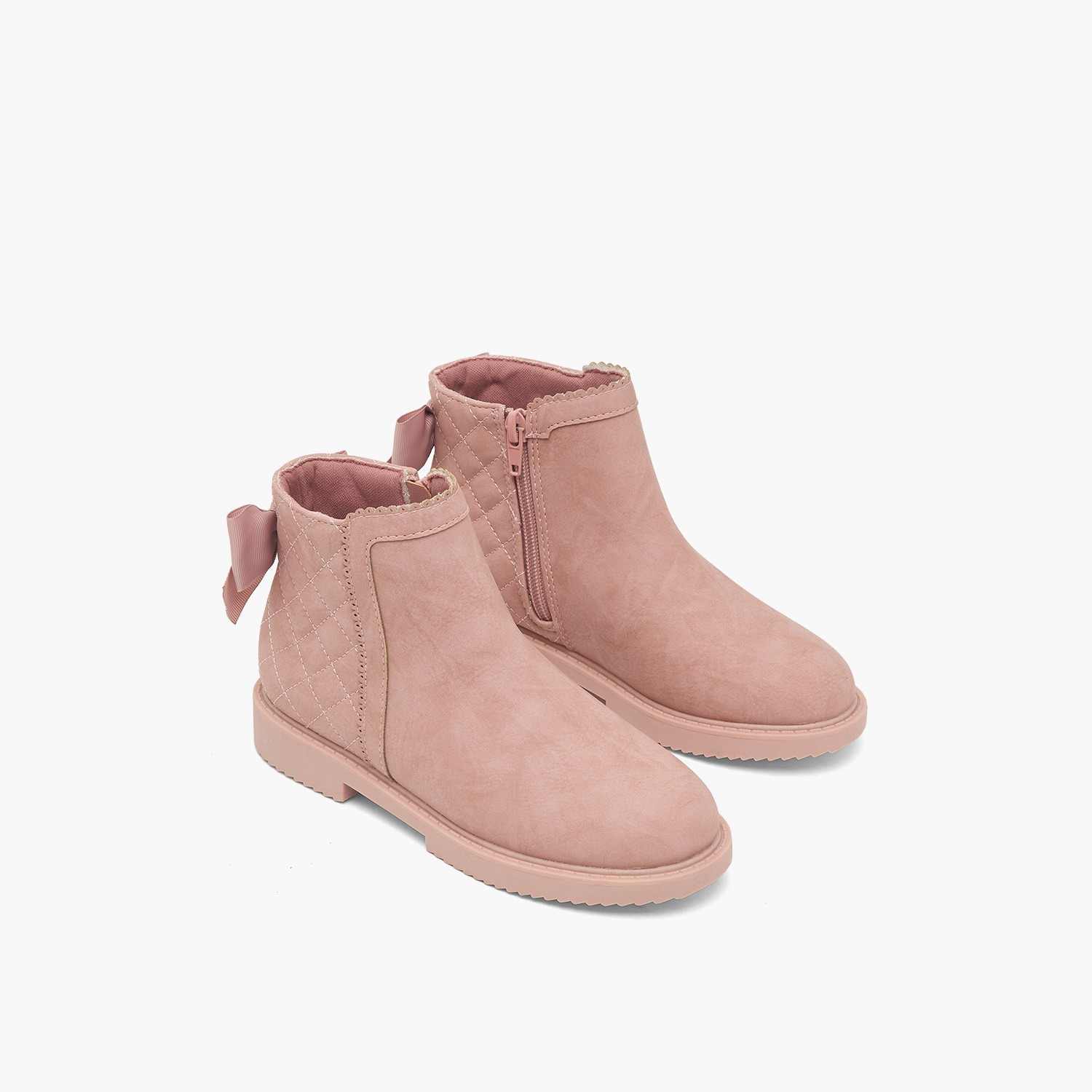 بوت مبطن بطول الكاحل وفيونكة للبنات من فلورا بيلا-girls-shoes-boots-image-1