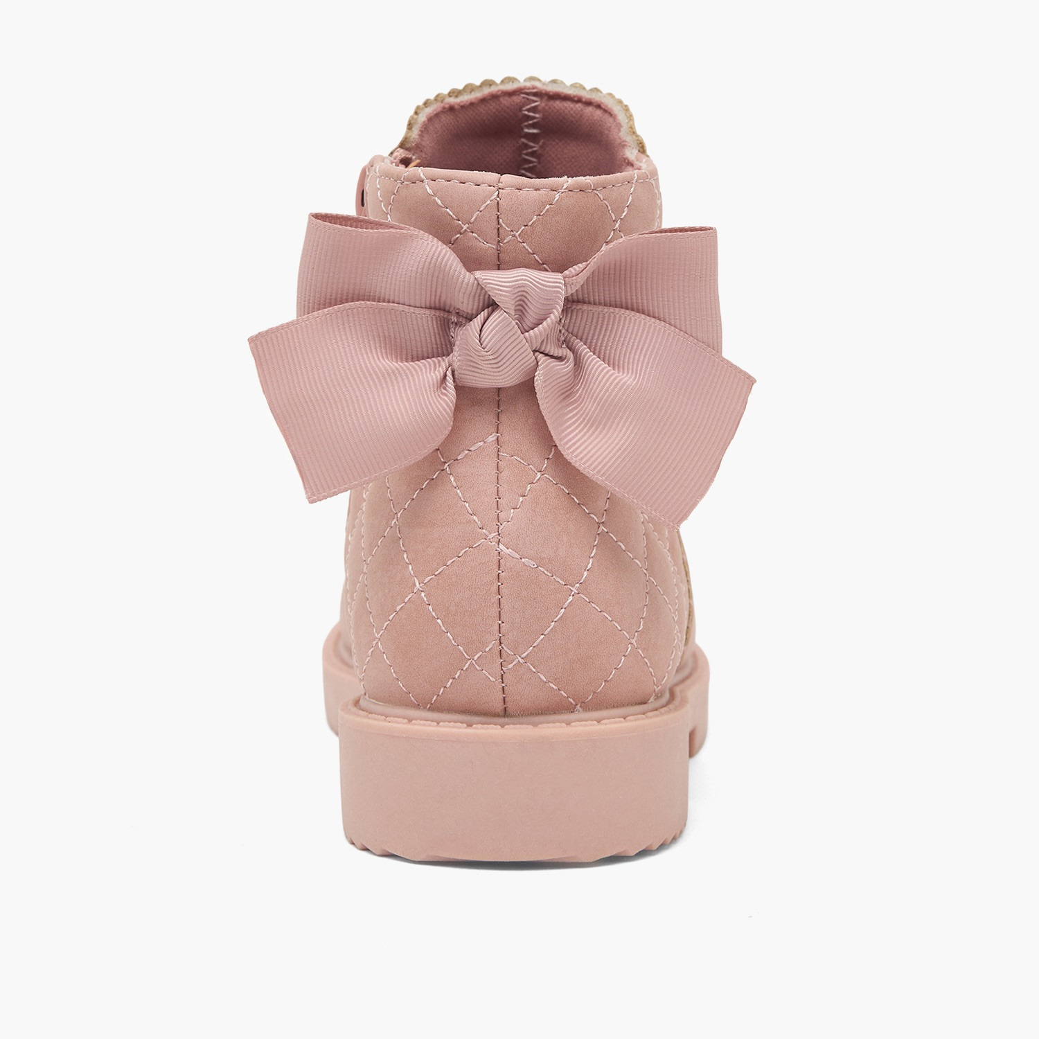Flora Bella Girls Quilted Bow Accent Ankle Boots-girls-shoes-boots-image-5