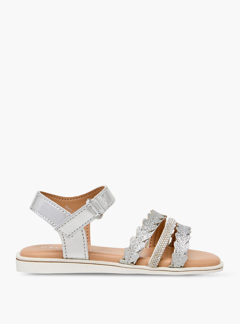 Celeste Girls Embellished Hook & Loop Sandals-girls-shoes-sandals-image-3