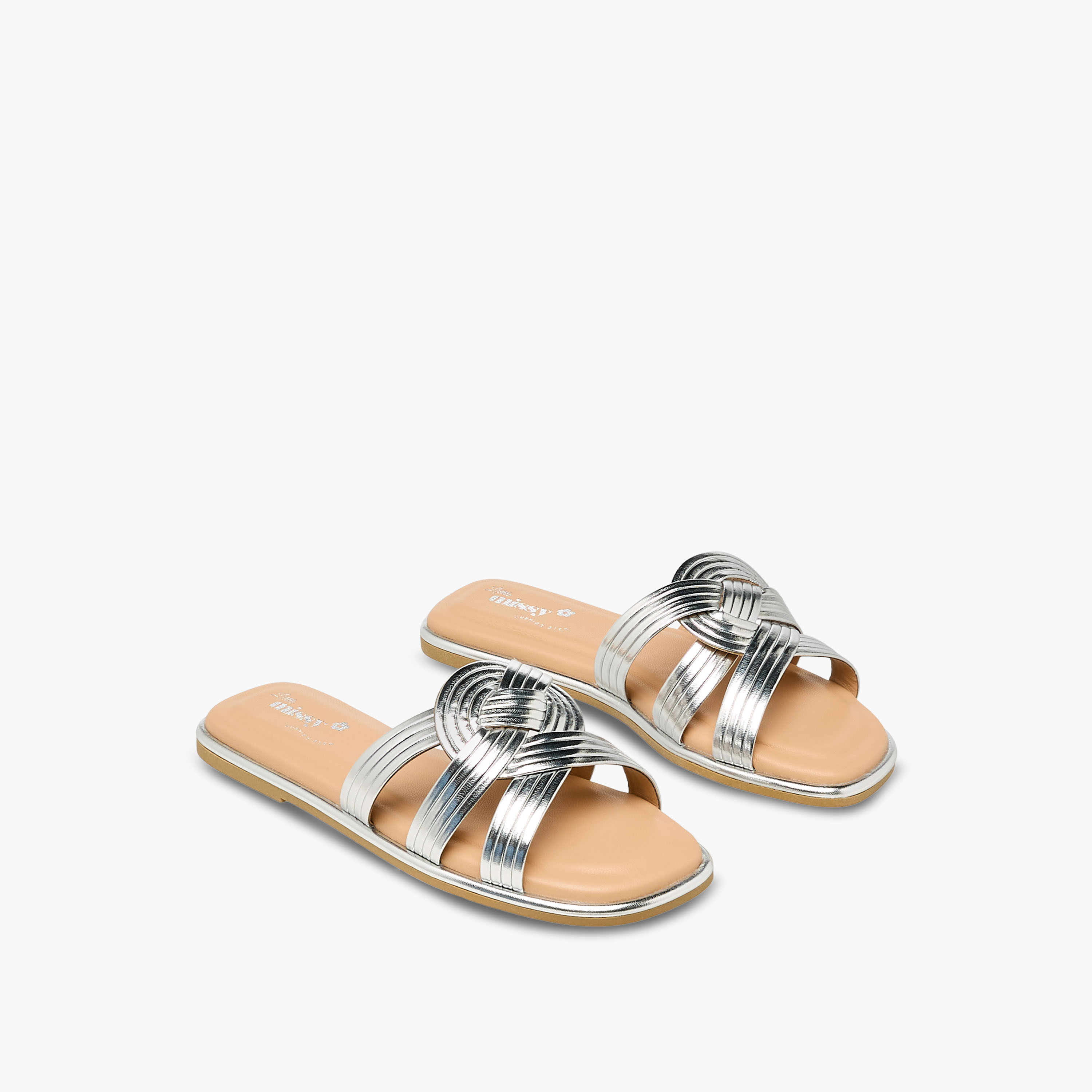 Little Missy Girls Knotted Slip-On Sandals-girls-shoes-sandals-image-1