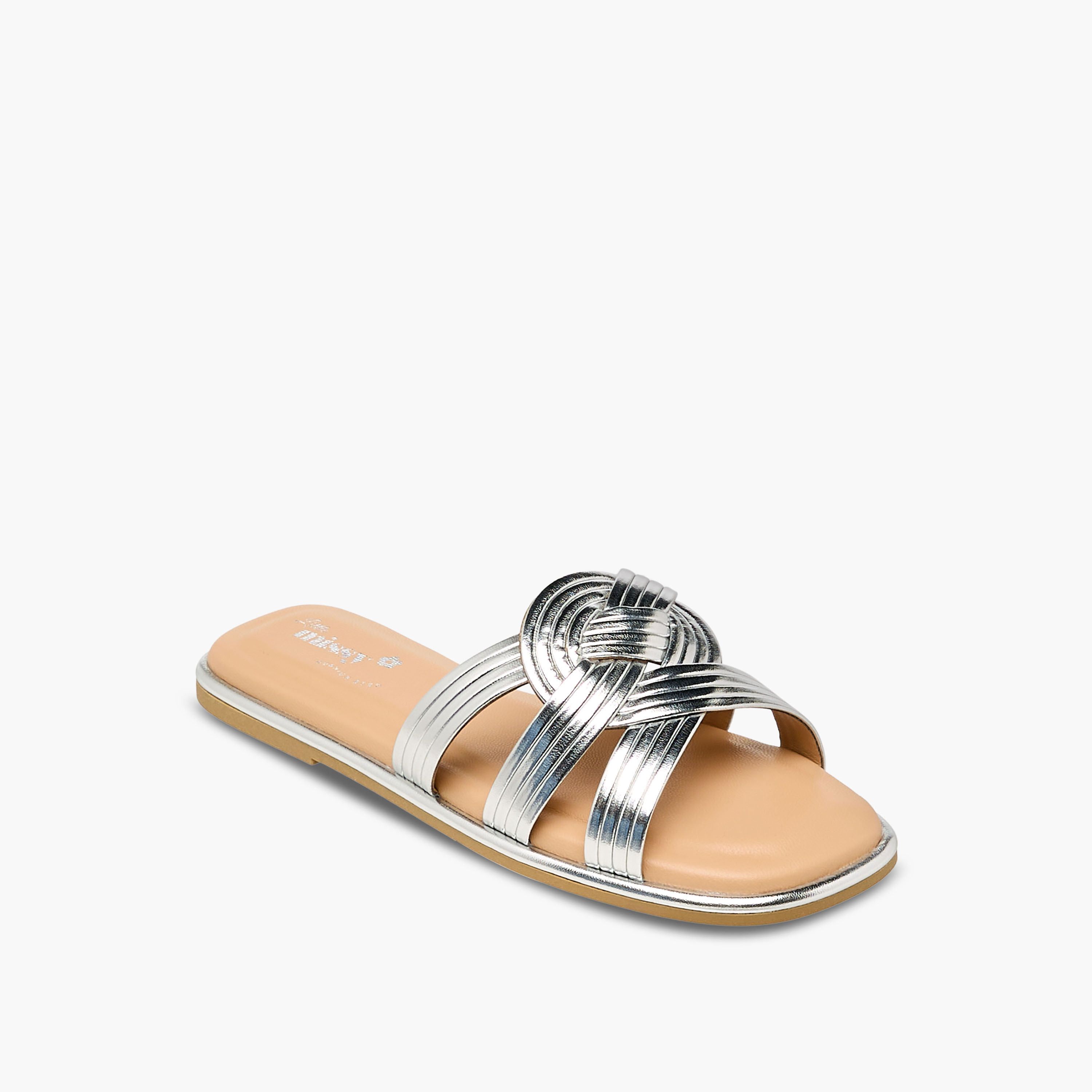 Little Missy Girls Knotted Slip-On Sandals-girls-shoes-sandals-image-2