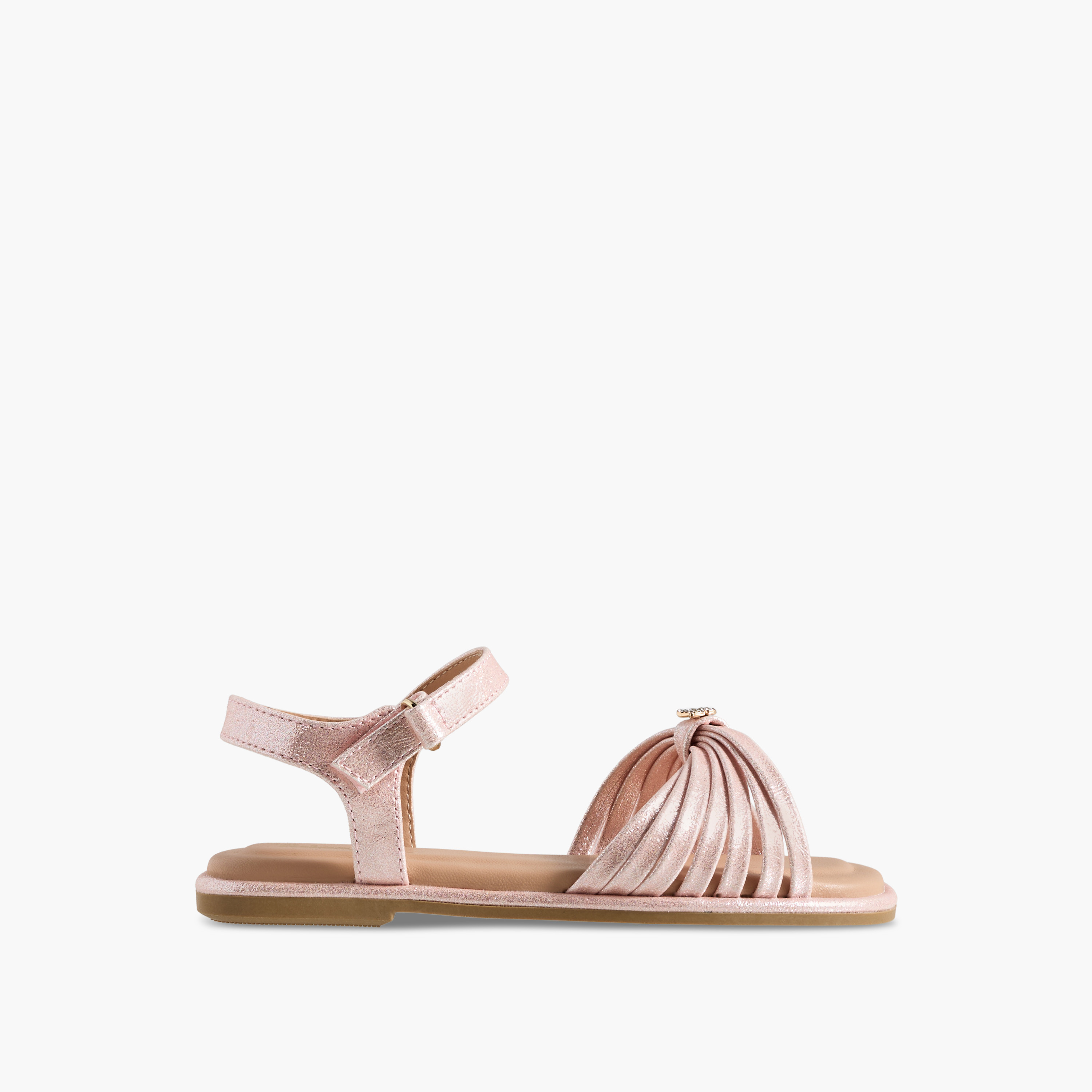 Little Missy Girls Butterfly Embellished Flat Sandals-girls-shoes-sandals-image-2