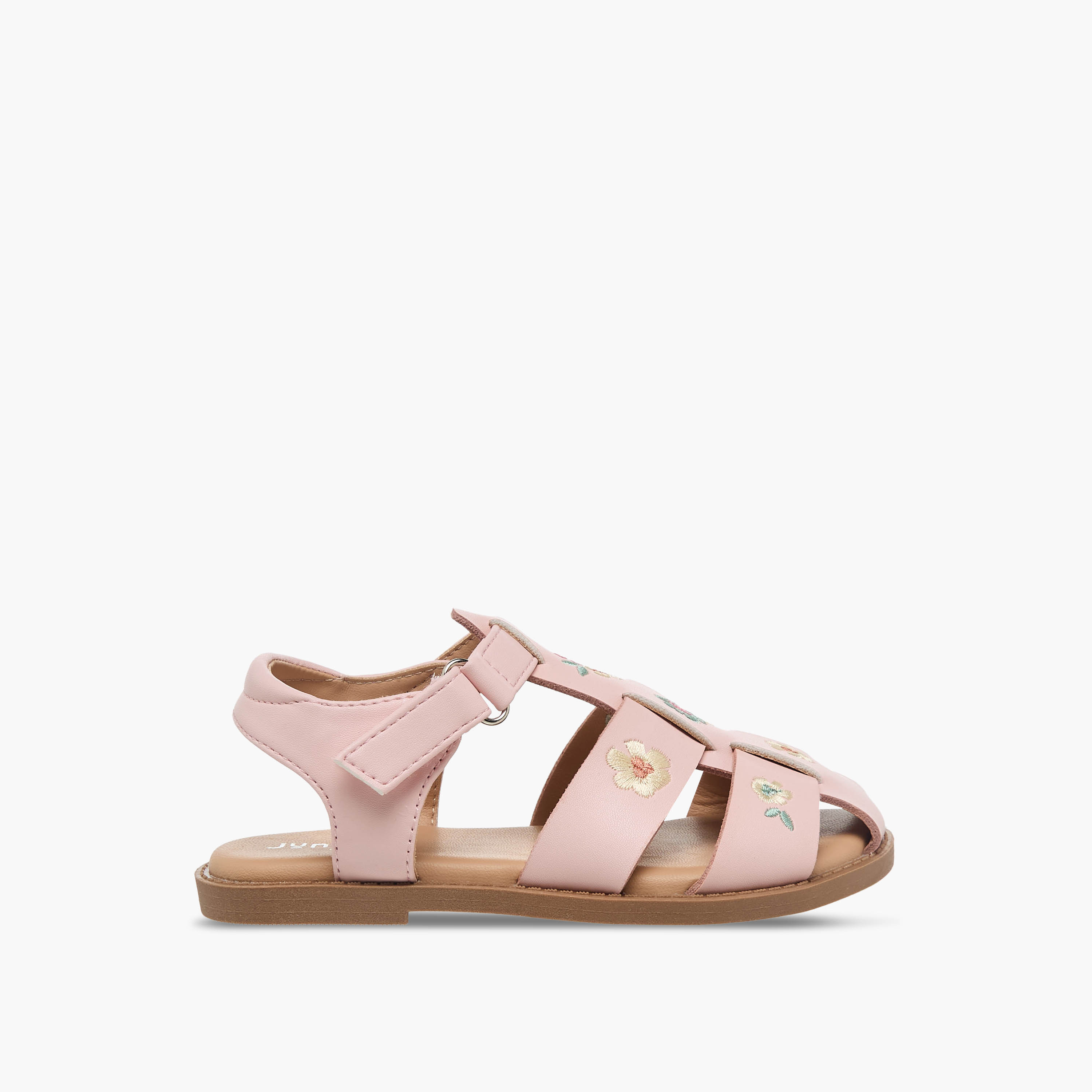 Juniors Girls Floral Embroidered Sandals-girls-shoes-sandals-image-2