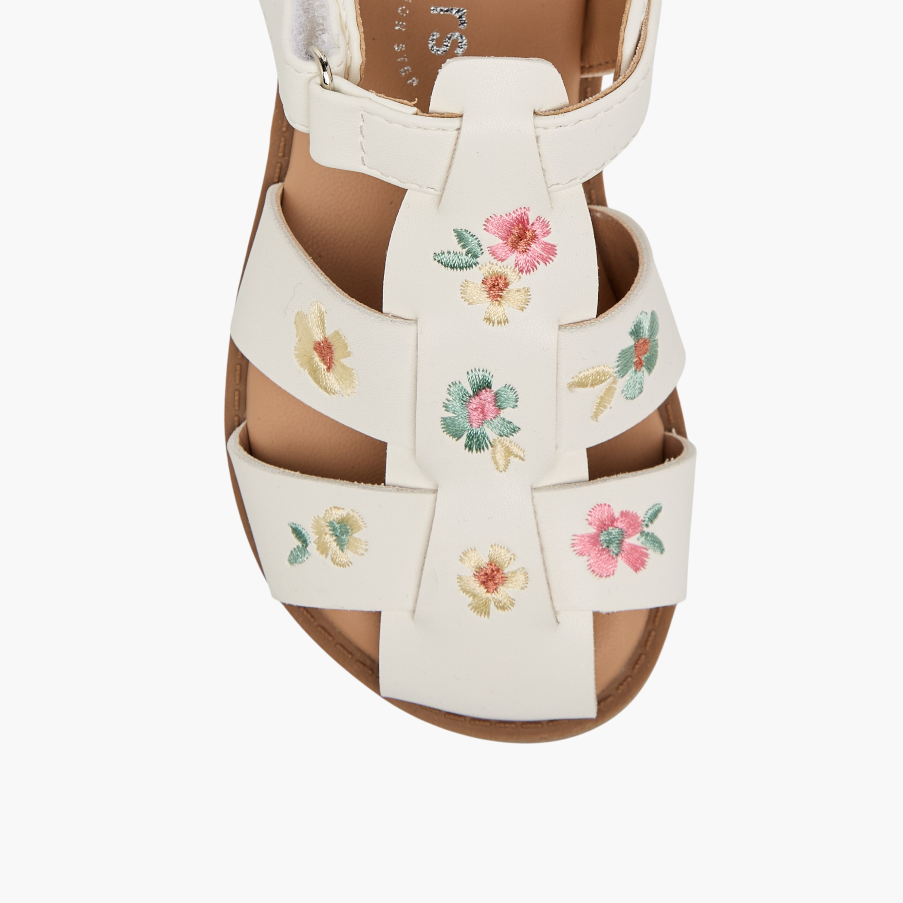 Juniors Girls Floral Embroidered Sandals-girls-shoes-sandals-image-3