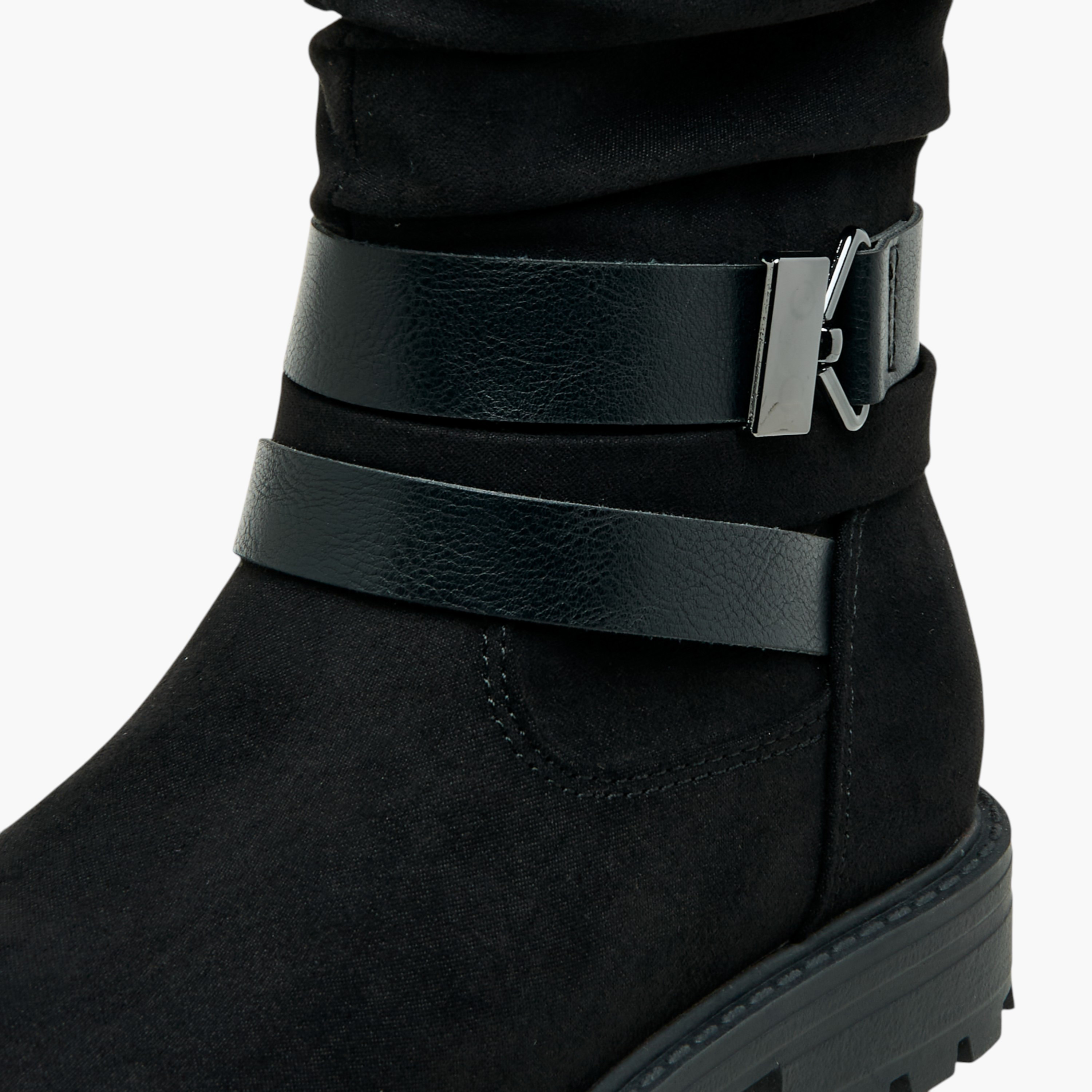 Flora Bella Strap Accent High Cut Boots with Zip Closure-girls-shoes-boots-image-4