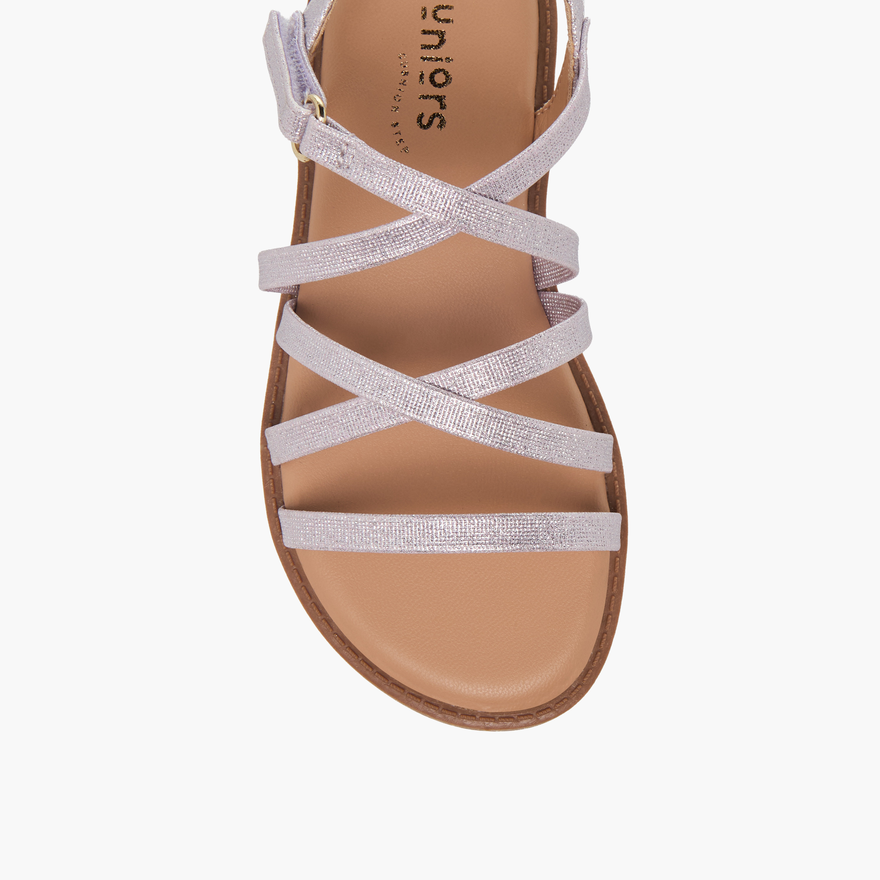 Juniors Girls Cross Strap Hook and Loop Sandals-girls-shoes-sandals-image-3