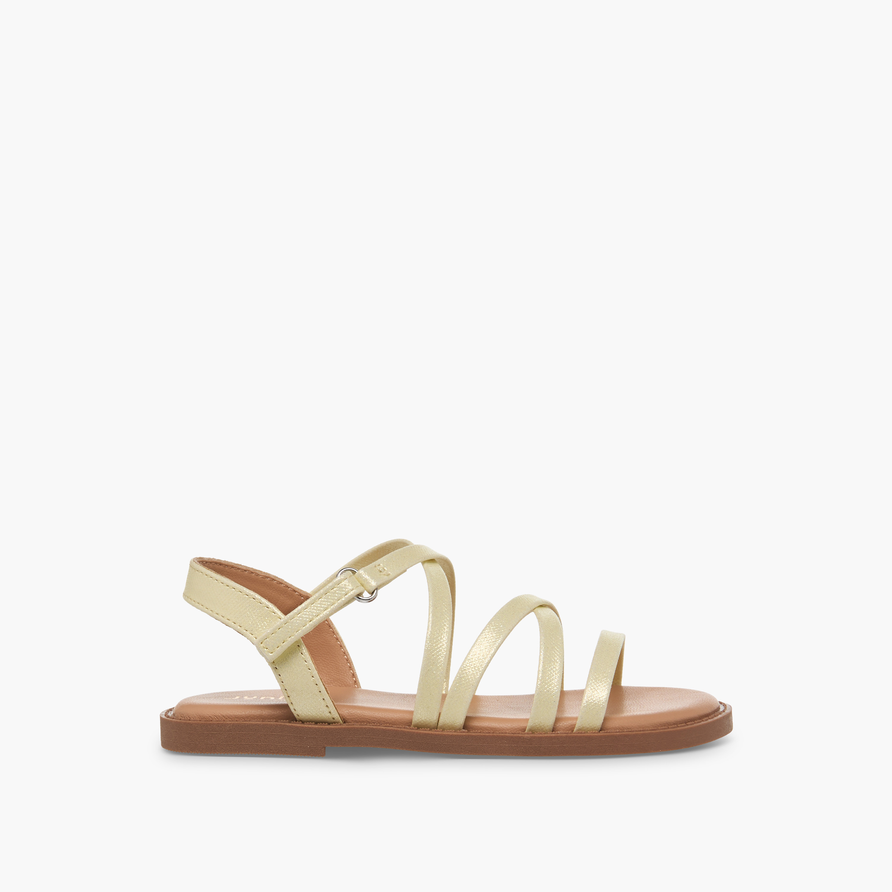 Juniors Girls Cross Strap Hook and Loop Sandals-girls-shoes-sandals-image-2