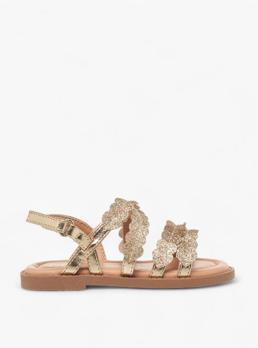 صندل مزخرف بشريط إغلاق لاصق للبنات من جونيورز-girls-shoes-sandals-image-2