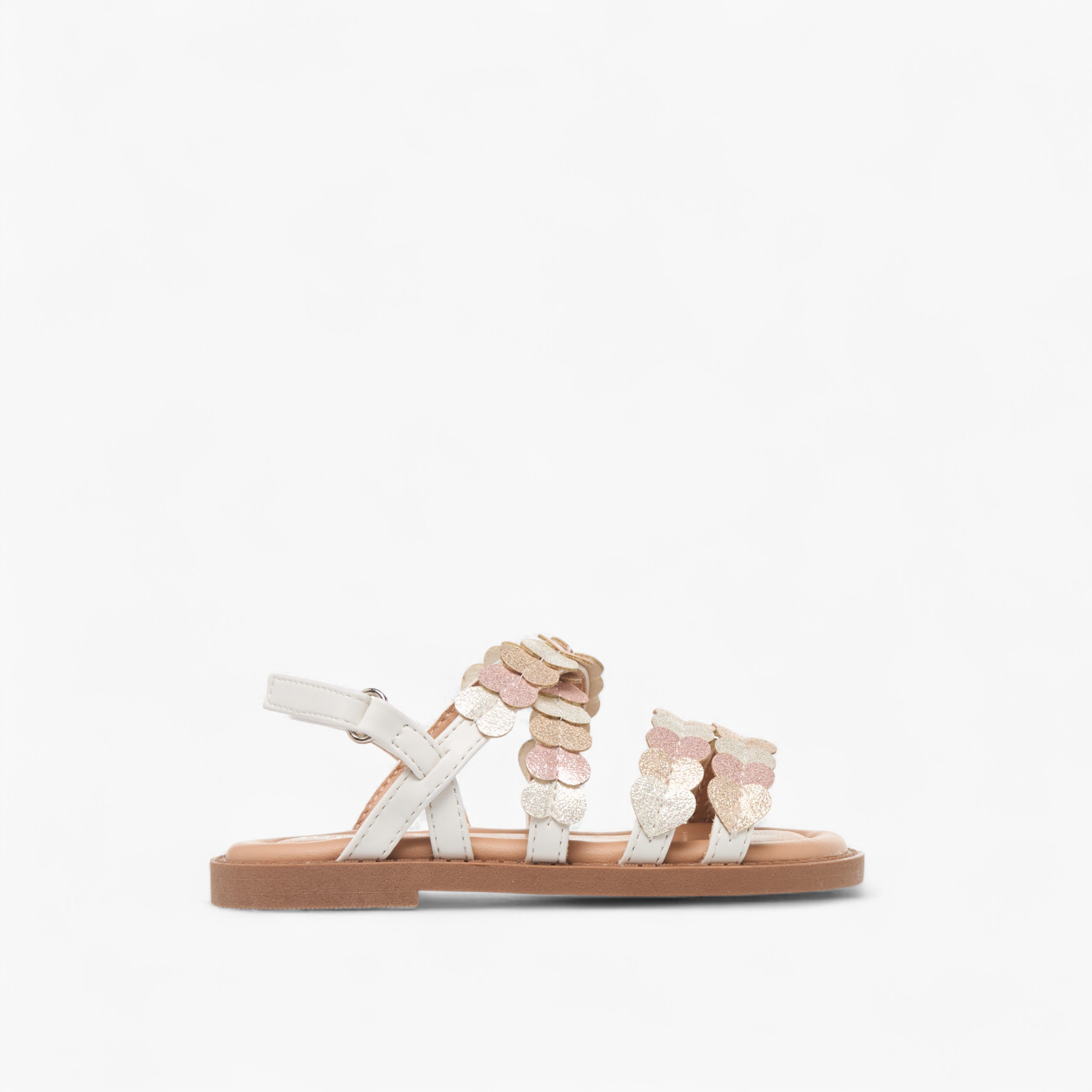 Juniors Girls Petal Applique Hook and Loop Strap Sandals-girls-shoes-sandals-image-2