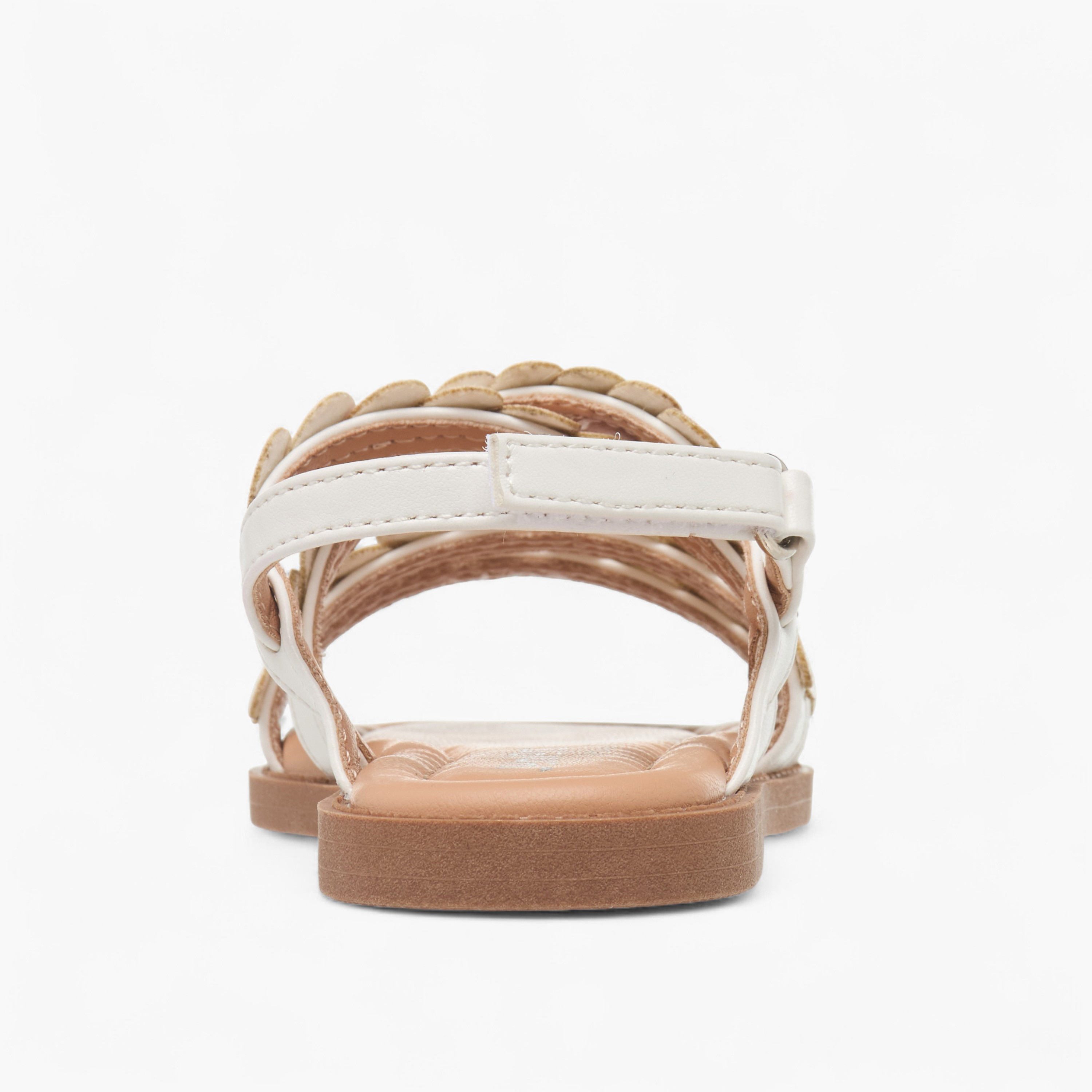 Juniors Girls Petal Applique Hook and Loop Strap Sandals-girls-shoes-sandals-image-4