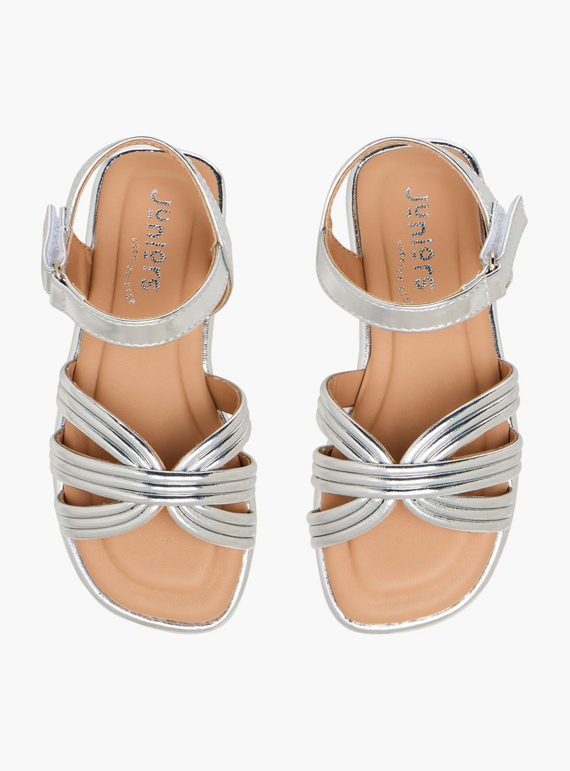 صندل بأحزمة وشريط إغلاق لاصق للبنات من جونيورز-girls-shoes-sandals-image-1