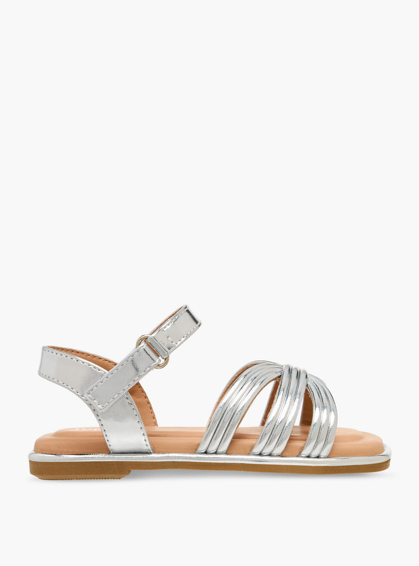 صندل بأحزمة وشريط إغلاق لاصق للبنات من جونيورز-girls-shoes-sandals-image-2