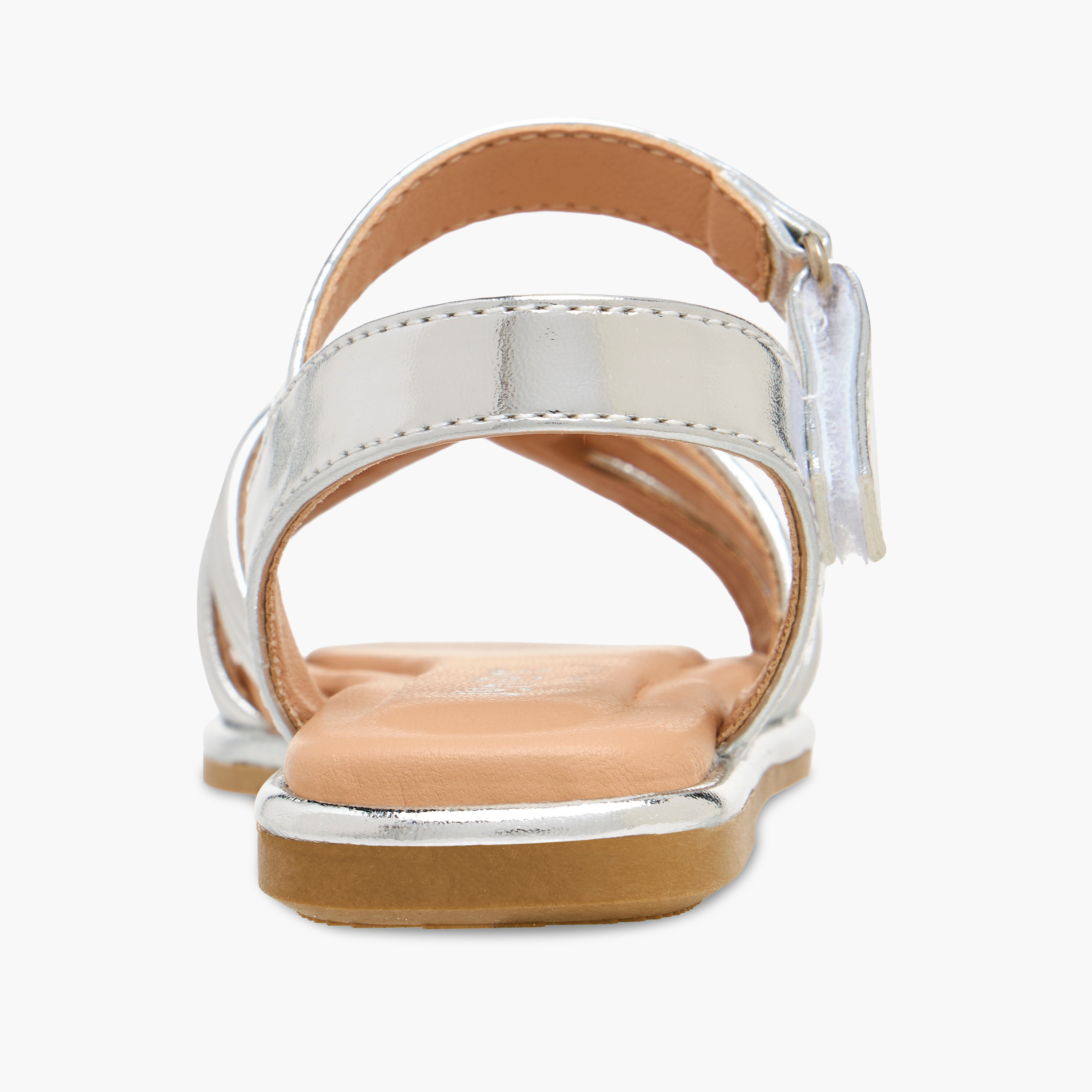 صندل بأحزمة وشريط إغلاق لاصق للبنات من جونيورز-girls-shoes-sandals-image-4