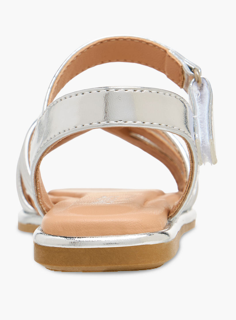 صندل بأحزمة وشريط إغلاق لاصق للبنات من جونيورز-girls-shoes-sandals-image-4