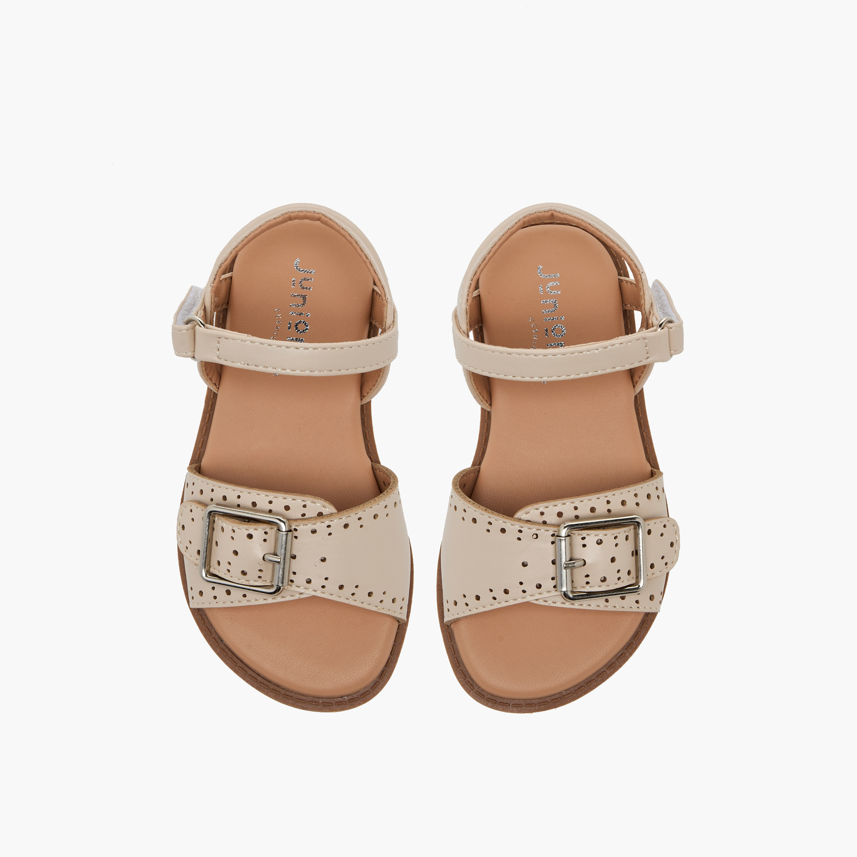 صندل مقطوع بالليزر بشريط إغلاق للبنات من جونيورز-girls-shoes-sandals-image-1