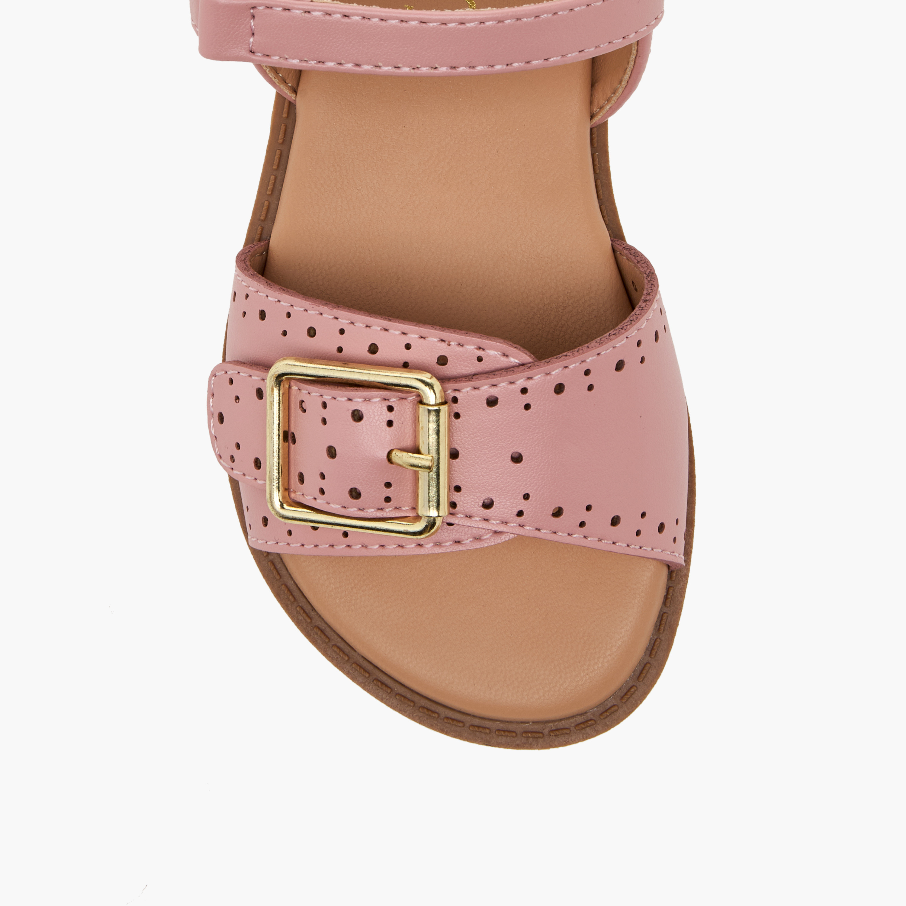 Juniors Girls Laser Cut Design Hook & Loop Sandals-girls-shoes-sandals-image-6