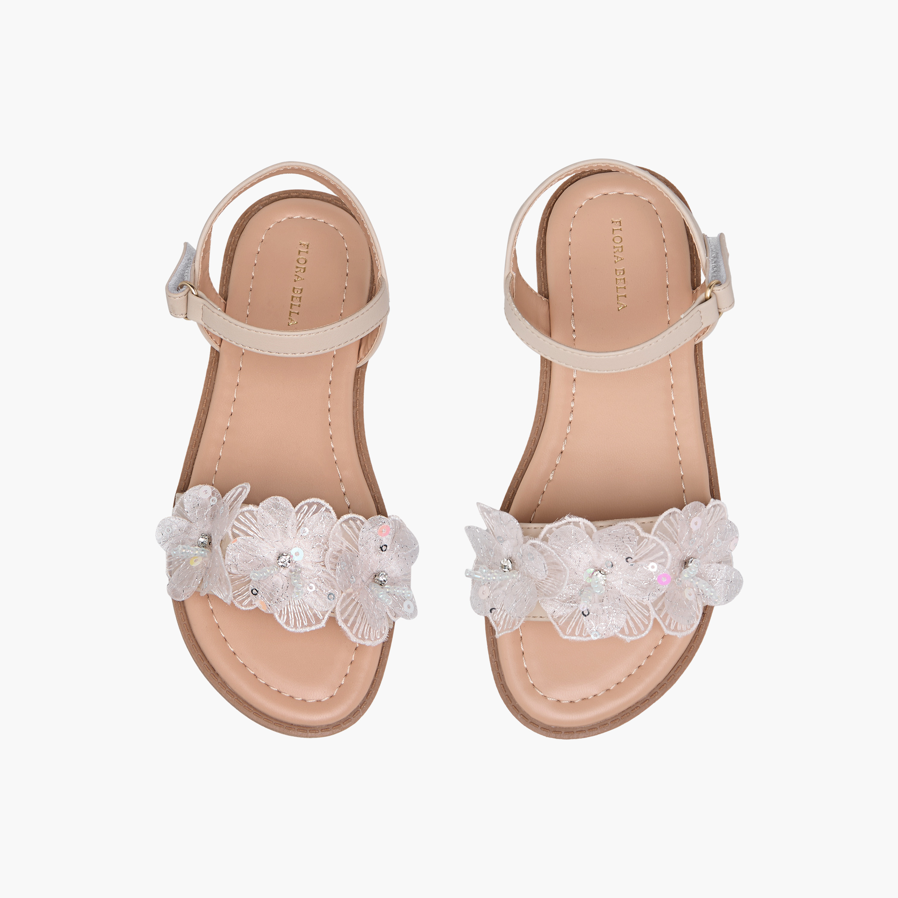 Flora Bella Girls Floral Applique Strap Sandals-girls-shoes-sandals-image-1