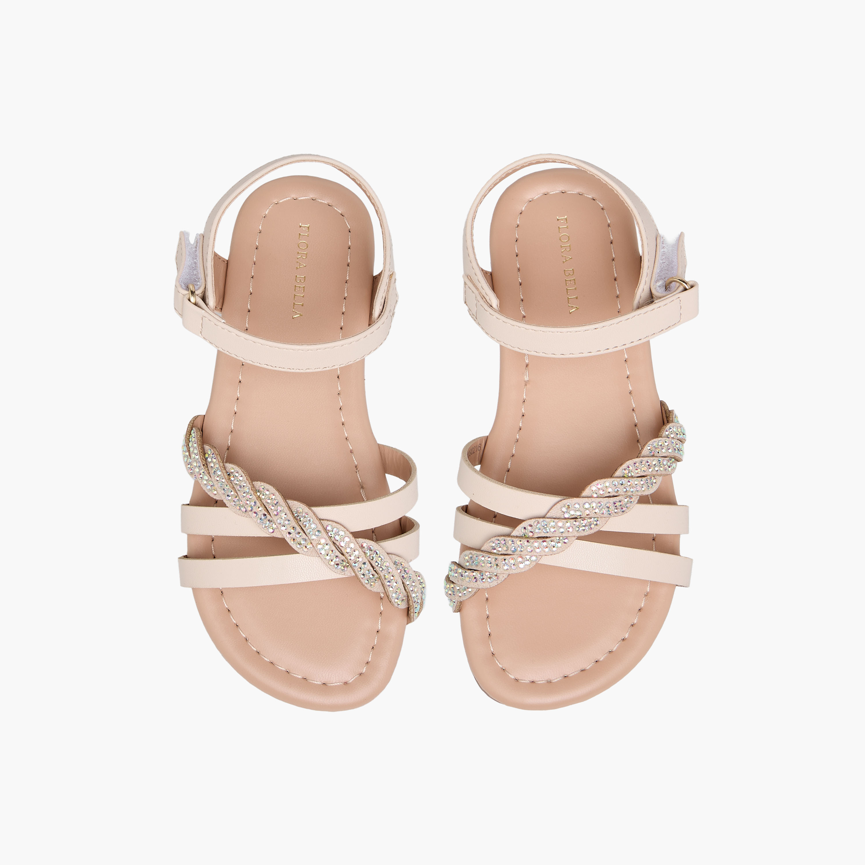 Flora Bella Girls Embellished Hook & Loop Sandals-girls-shoes-sandals-image-1