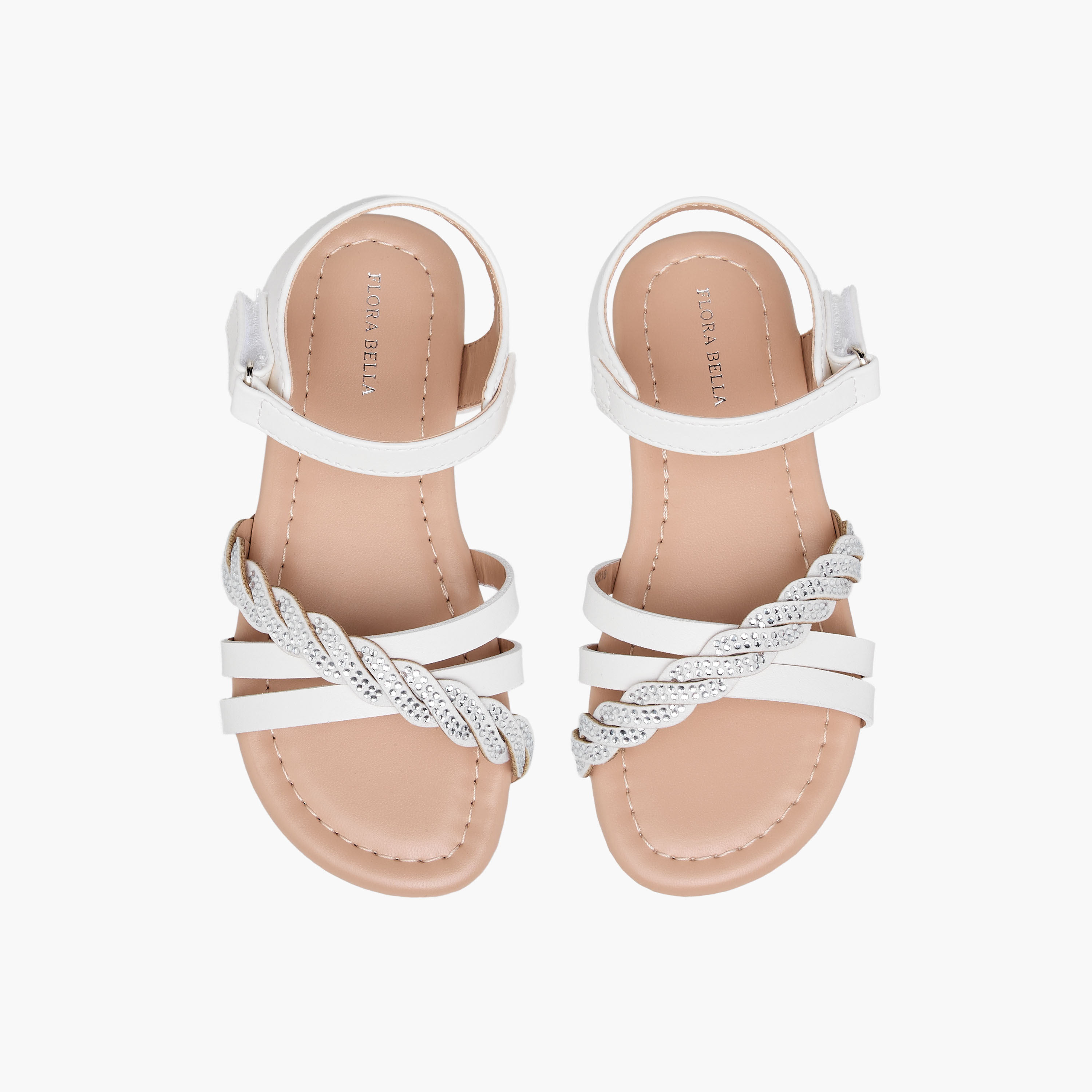 Flora Bella Girls Embellished Hook & Loop Sandals-girls-shoes-sandals-image-1
