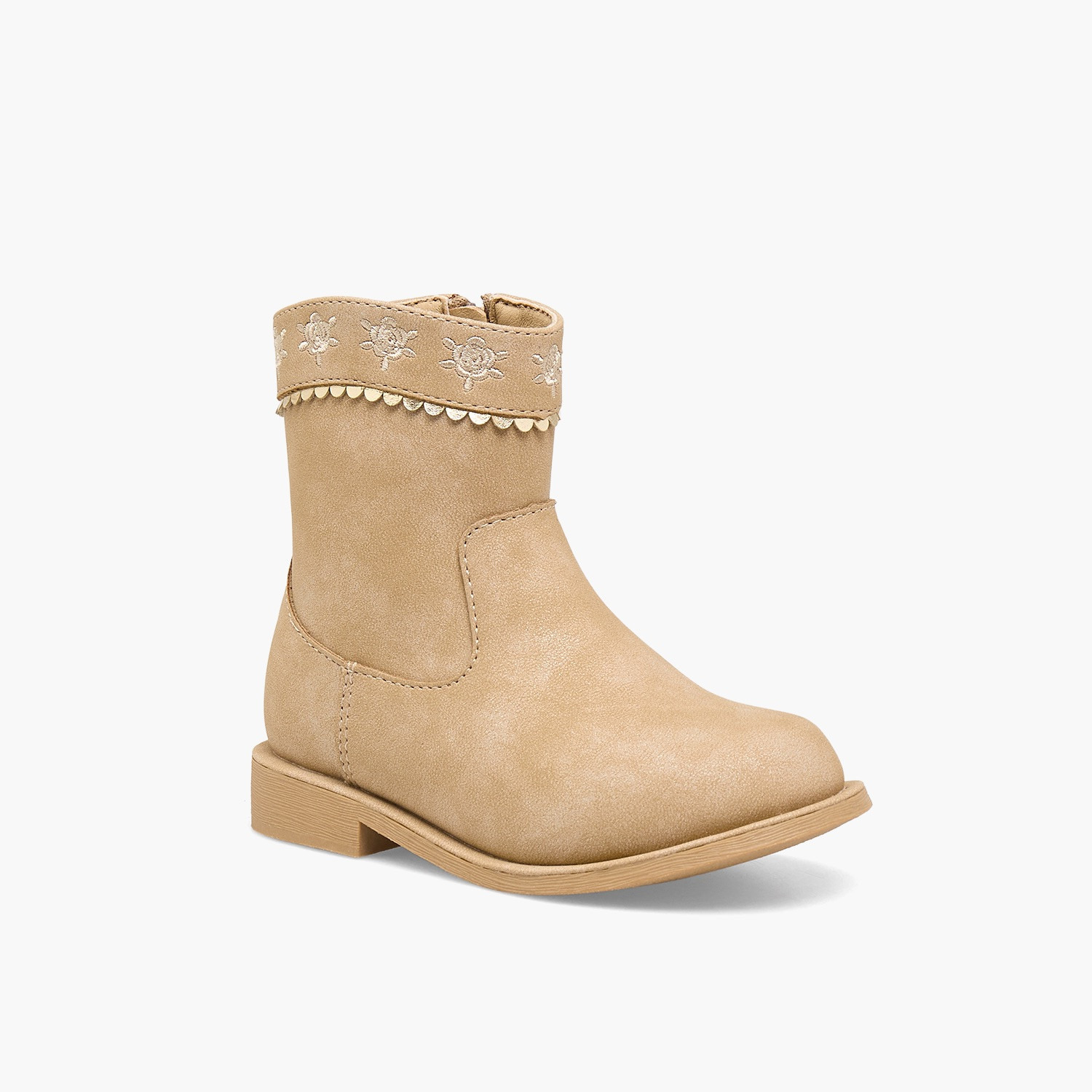 Juniors Girls Embroidered Ankle Boots-girls-shoes-boots-image-2