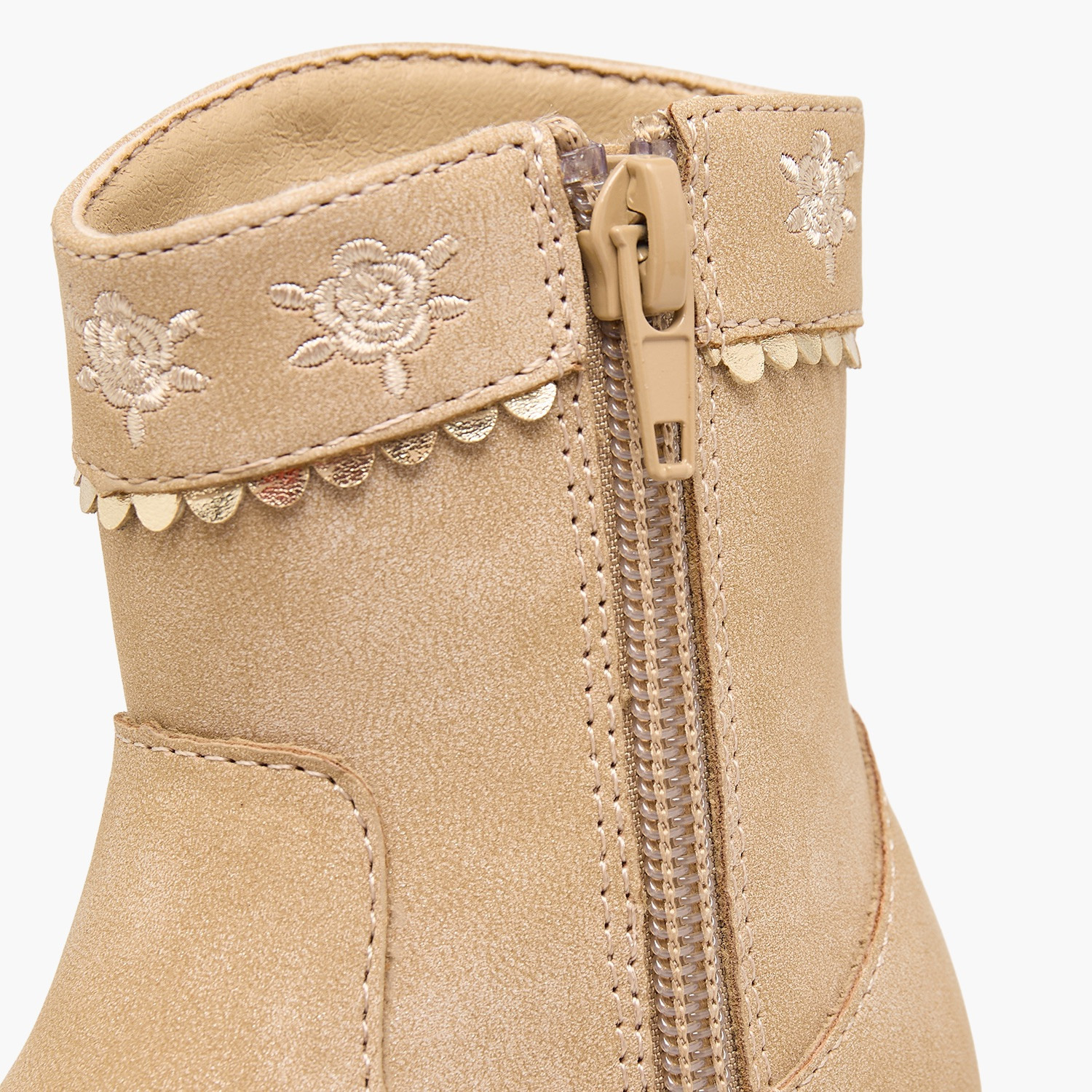 Juniors Girls Embroidered Ankle Boots-girls-shoes-boots-image-5