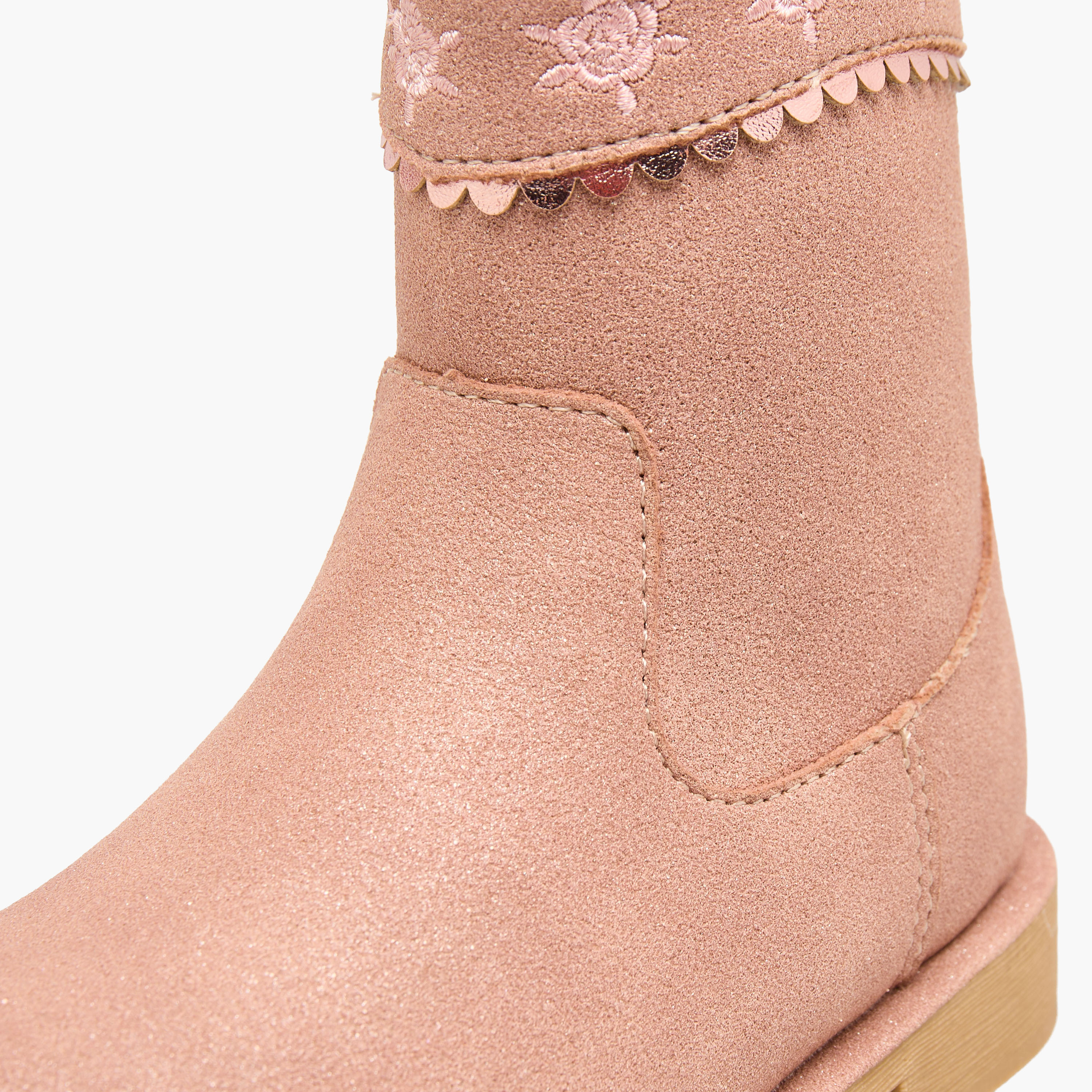 بوت مطرز بطول الكاحل للبنات من جونيورز-girls-shoes-boots-image-4
