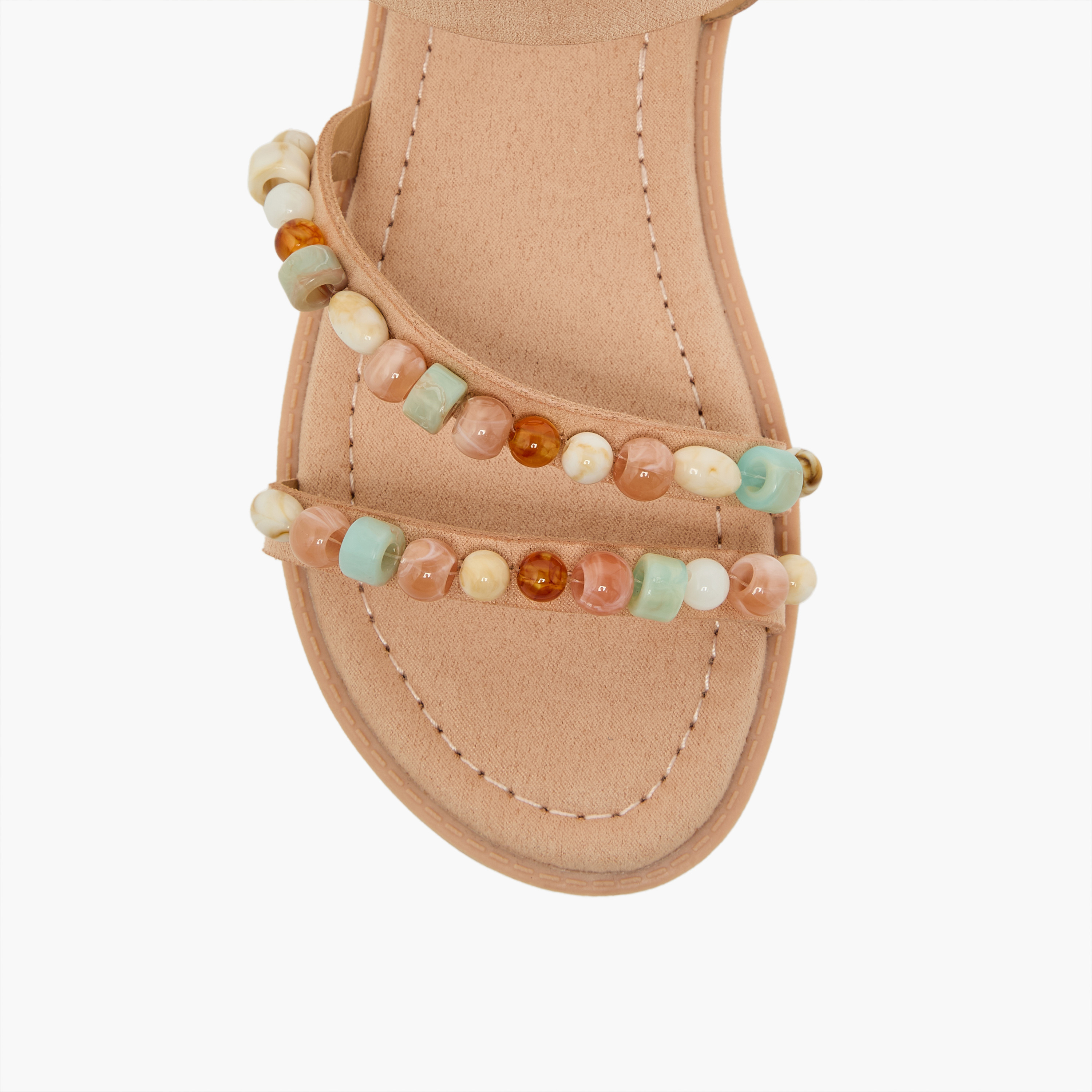 Little Missy Girls Bead Embellished Hook & Loop Sandals-girls-shoes-sandals-image-7