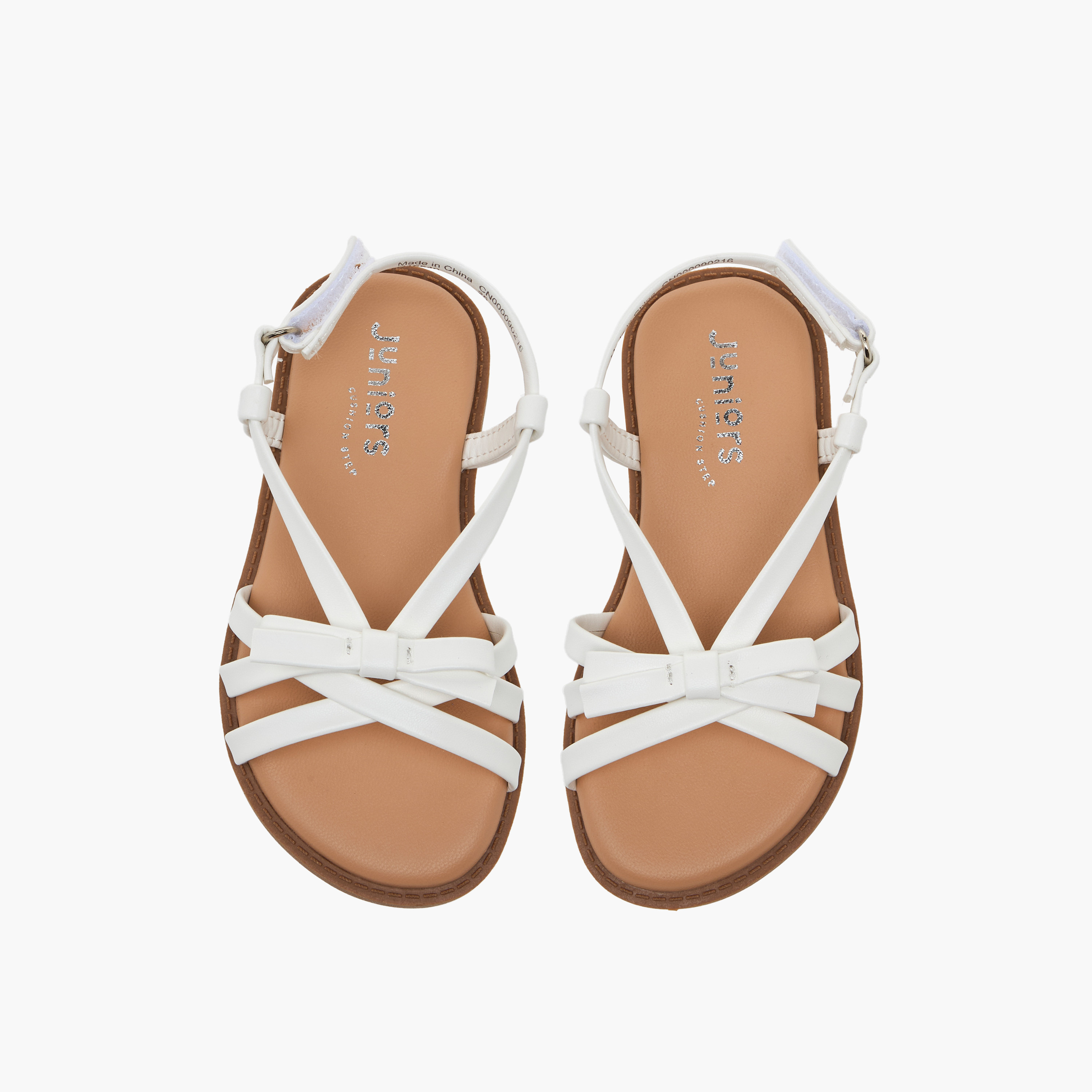 Juniors Girls Bow Accent Hook & Loop Sandals-girls-shoes-sandals-image-1