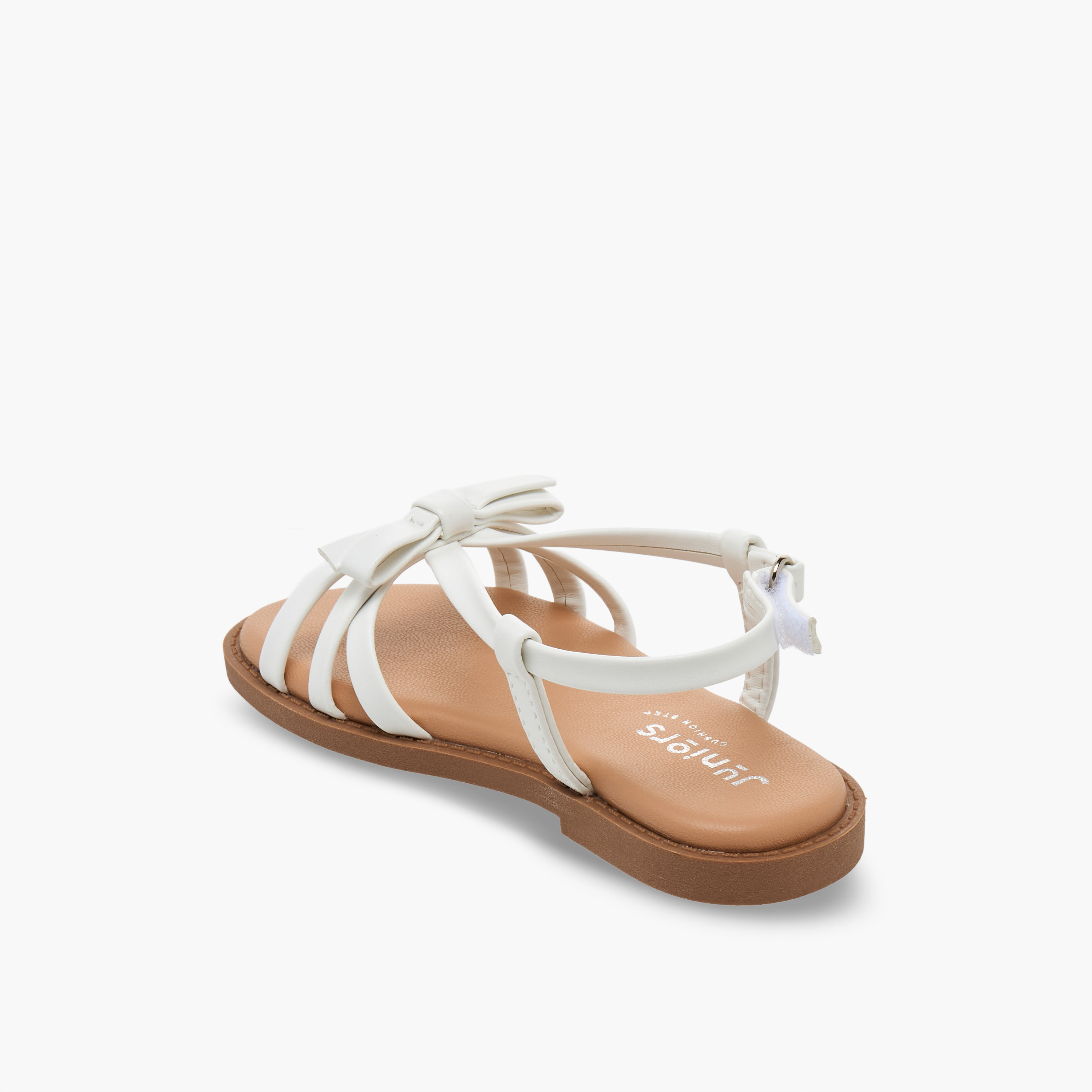 Juniors Girls Bow Accent Hook & Loop Sandals-girls-shoes-sandals-image-4