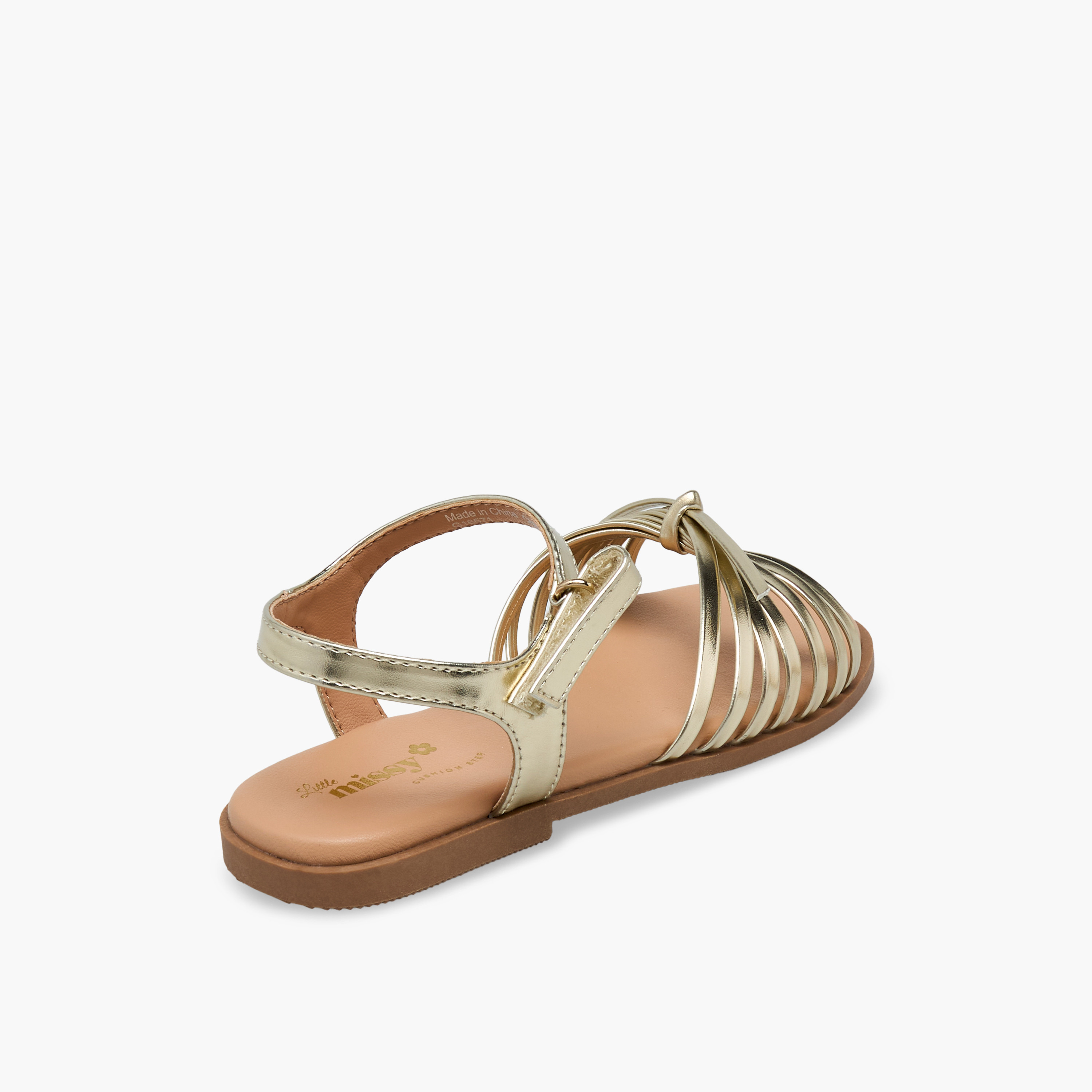 Little Missy Girls Strappy Hook & Loop Sandals-girls-shoes-sandals-image-5