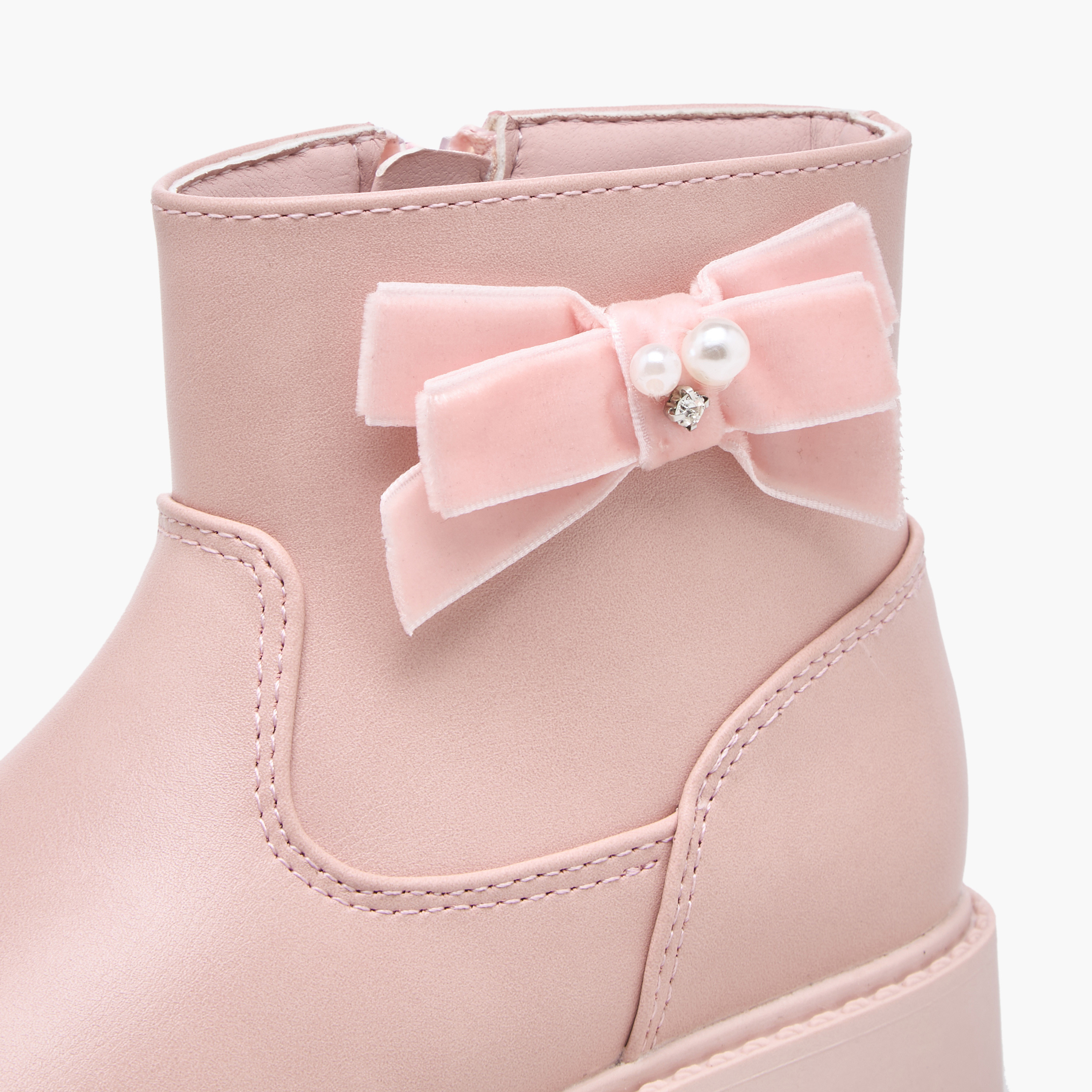 Flora Bella Girls Bow Accent Ankle Boots-girls-shoes-boots-image-10