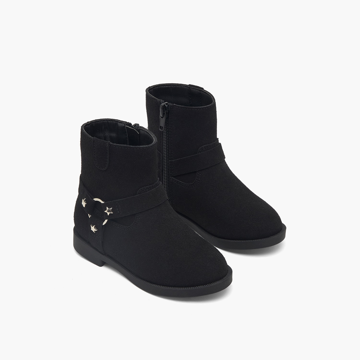 Flora Bella Girls Star Metallic Accent Ankle Boots-girls-shoes-boots-image-1