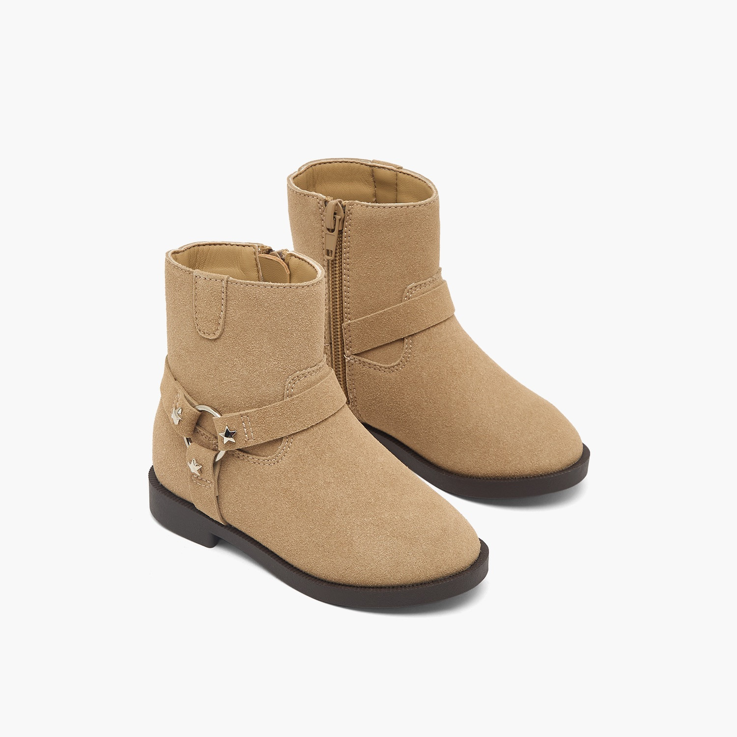 Flora Bella Girls Star Metallic Accent Ankle Boots-girls-shoes-boots-image-1