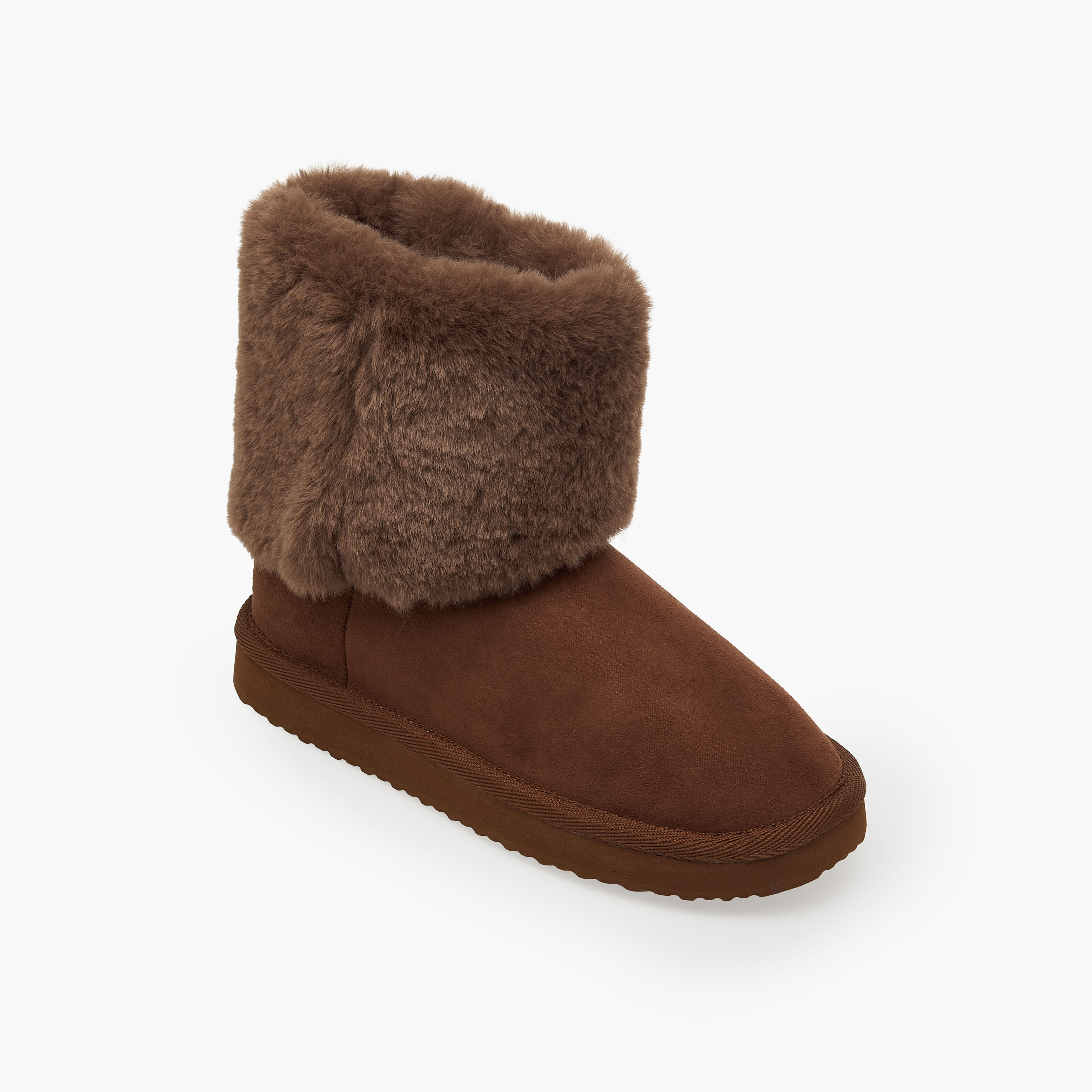 Flora Bella Girls Faux Fur Trim Ankle Boots-girls-shoes-boots-image-2