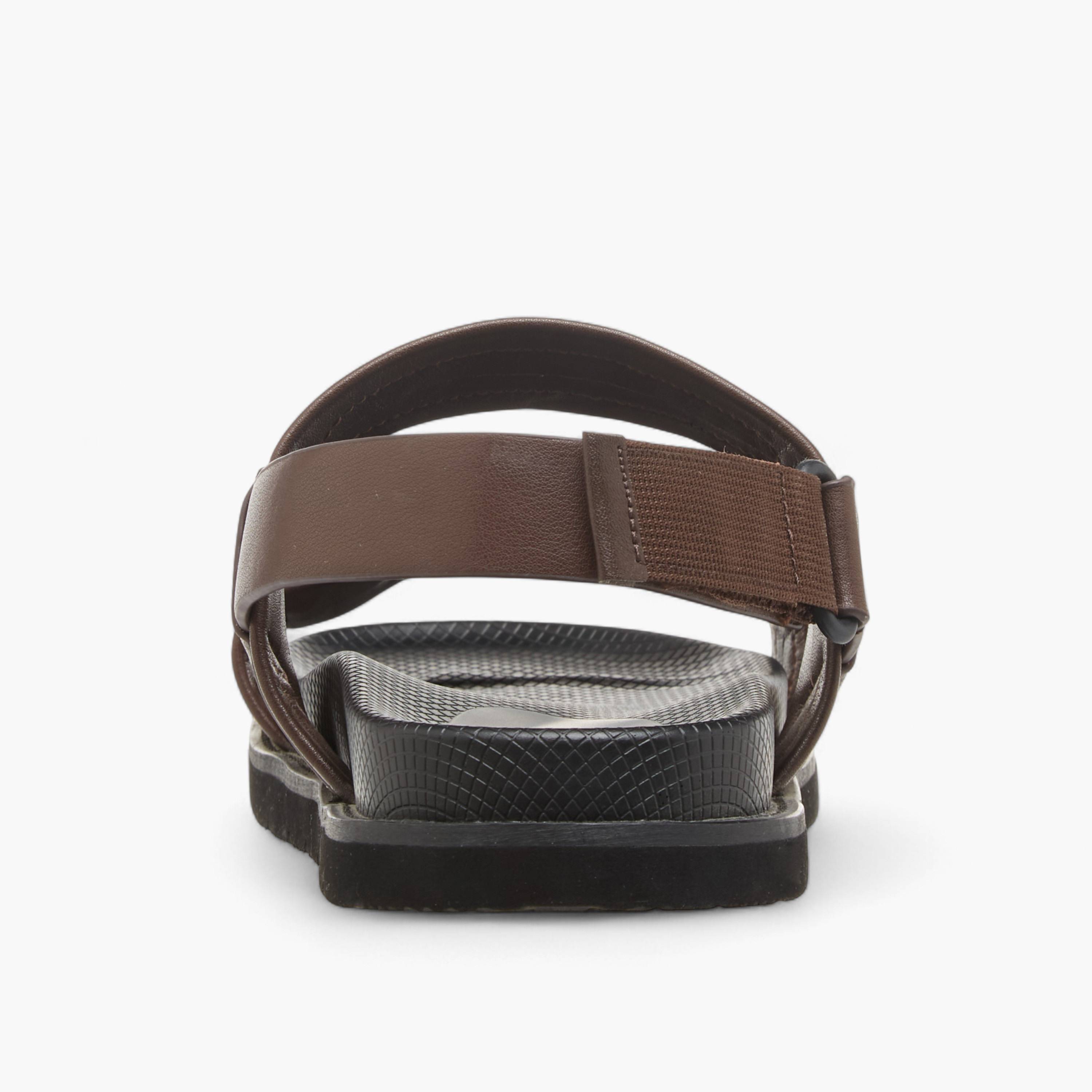 Duchini Men's Strap Detail Comfort Sandals with Hook and Loop Closure-men-shoes-sandals-image-5